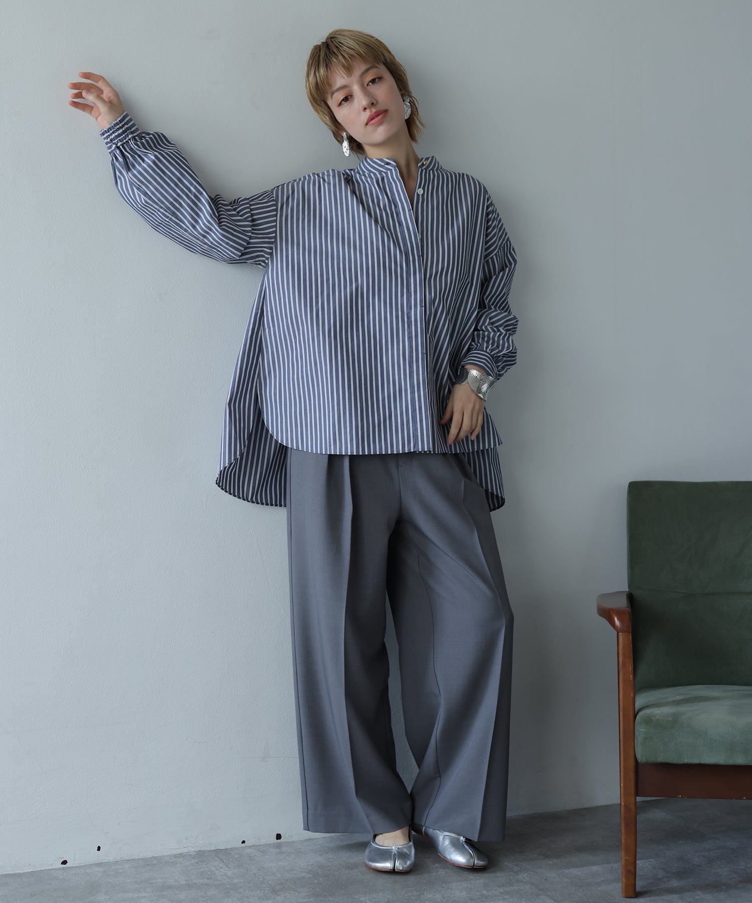 ネイビーストライプ model:H160