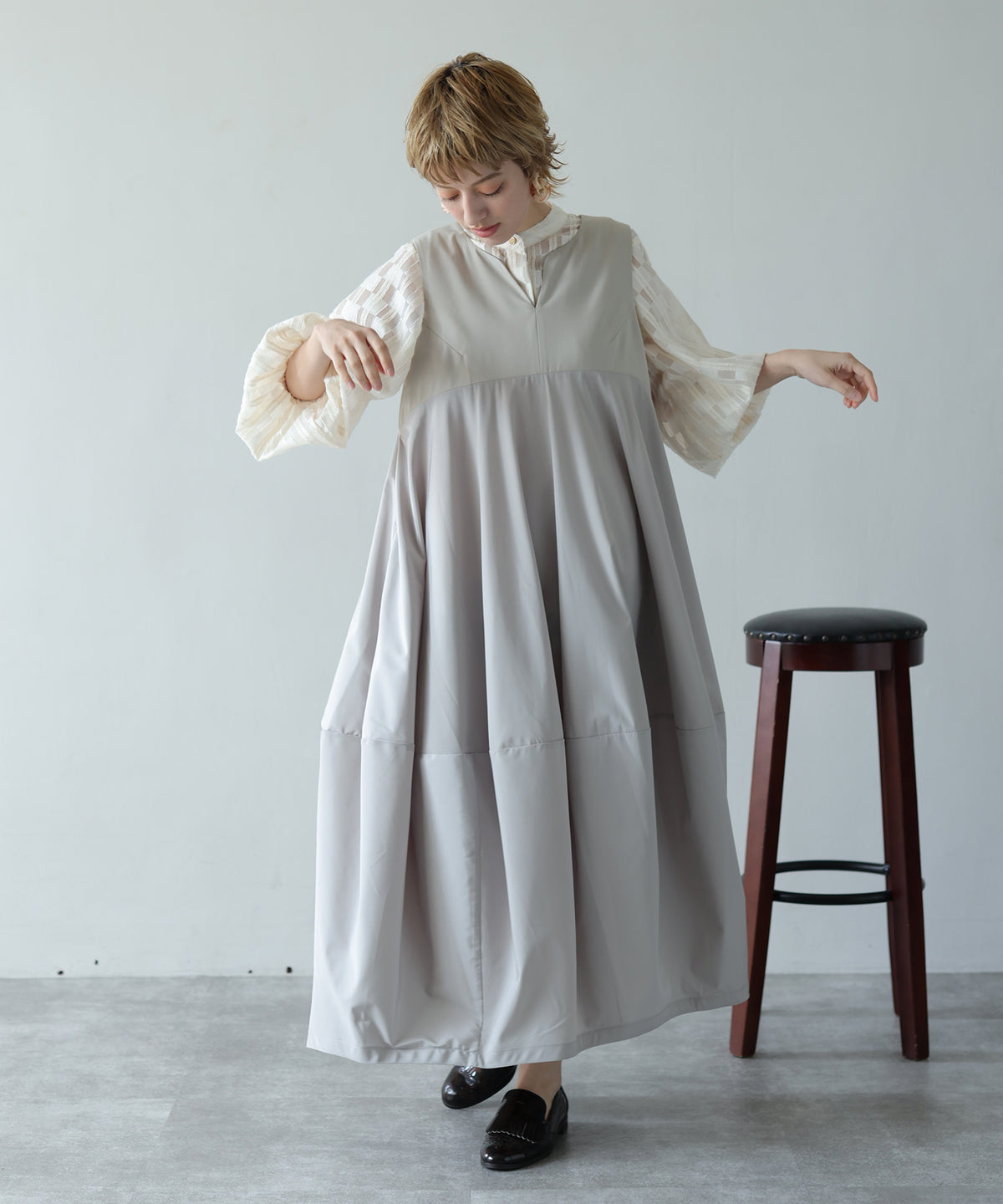 Cocoon Jumper Flared Skirt