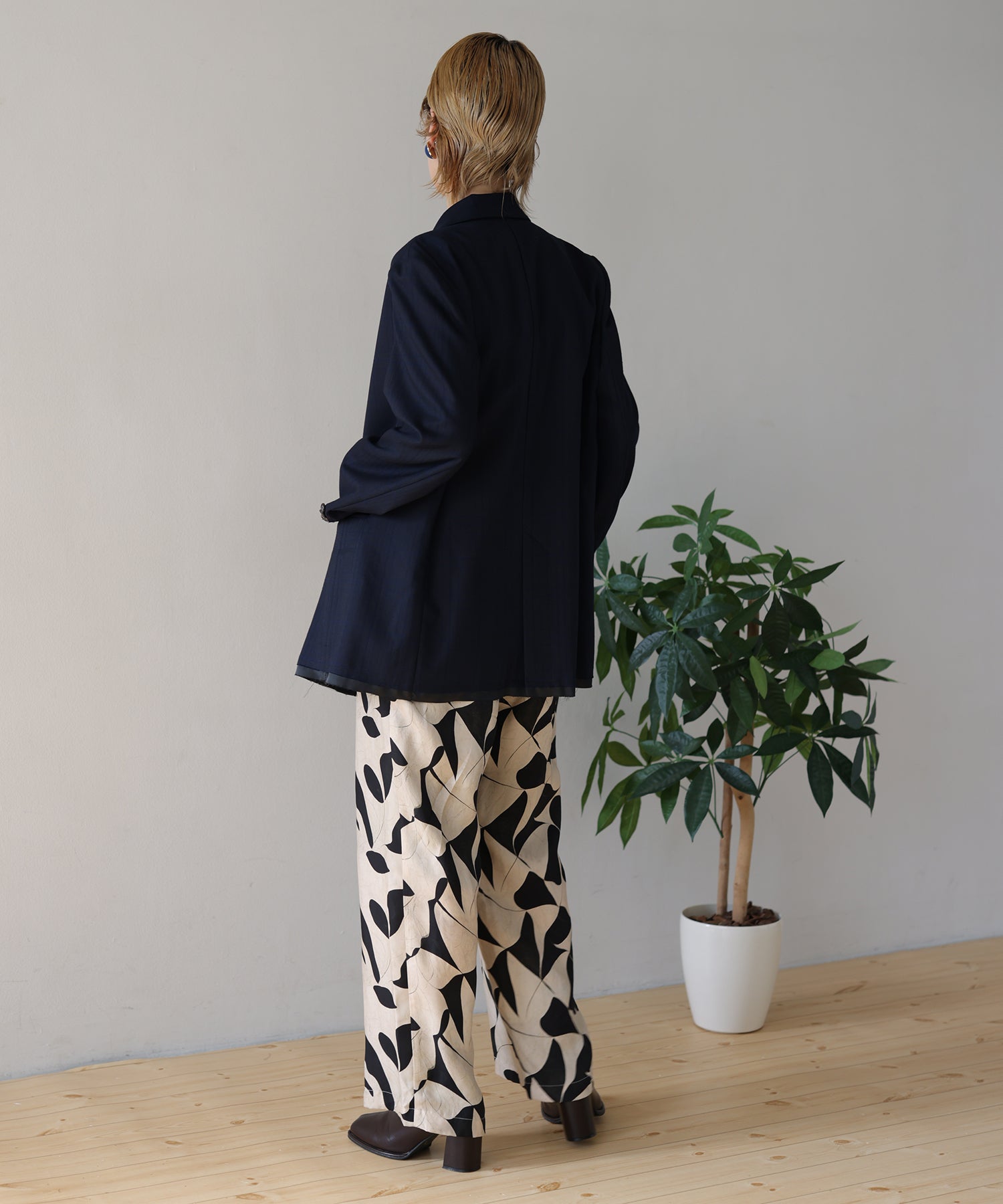 ネイビー×ブルーチェック model:H160