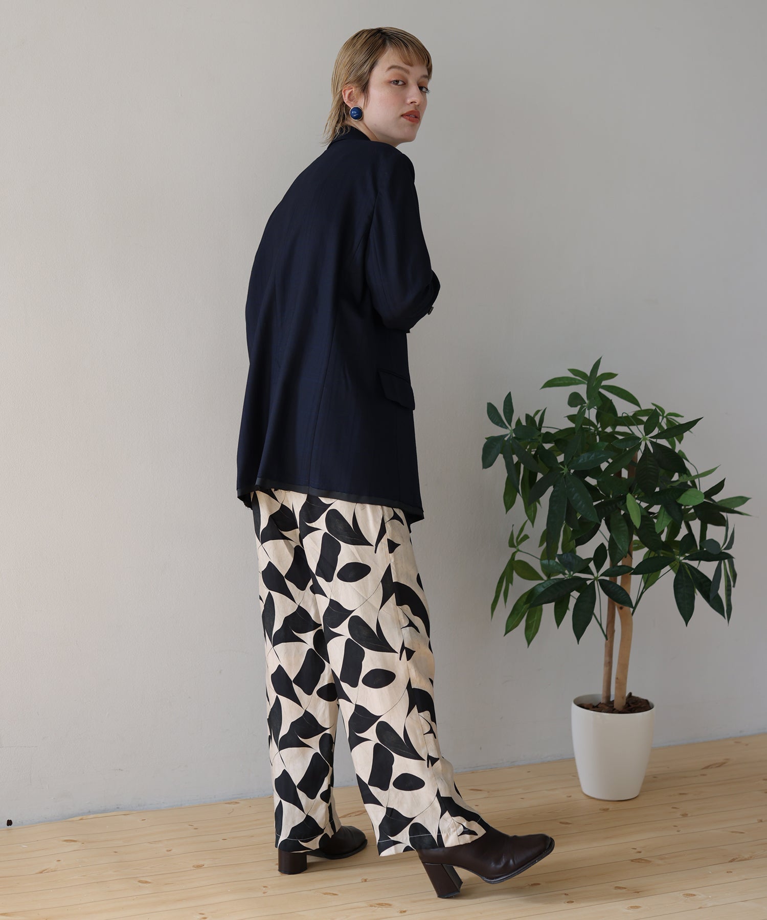 ネイビー×ブルーチェック model:H160