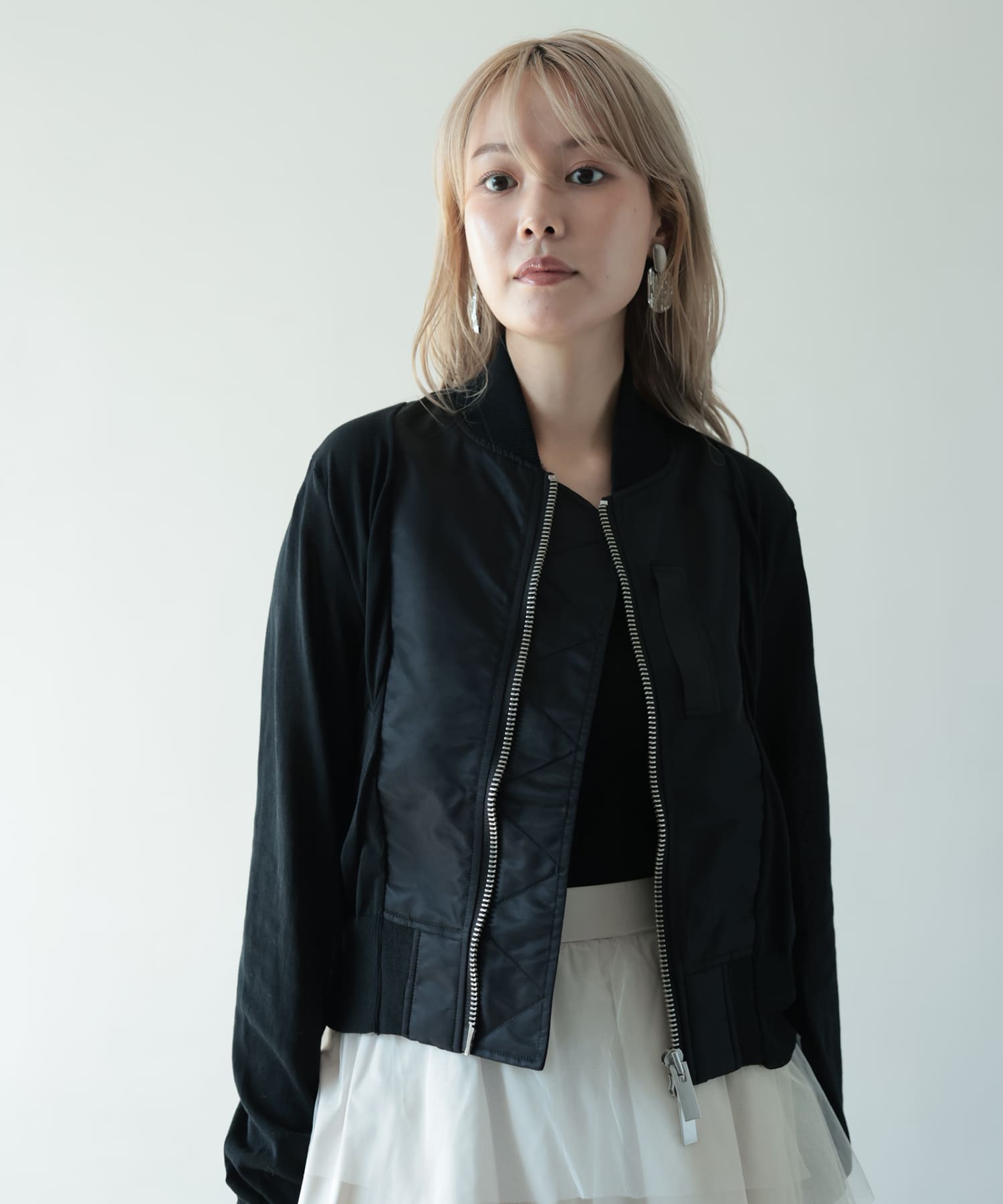 【Timesale】MA-1風ニットカーディガン