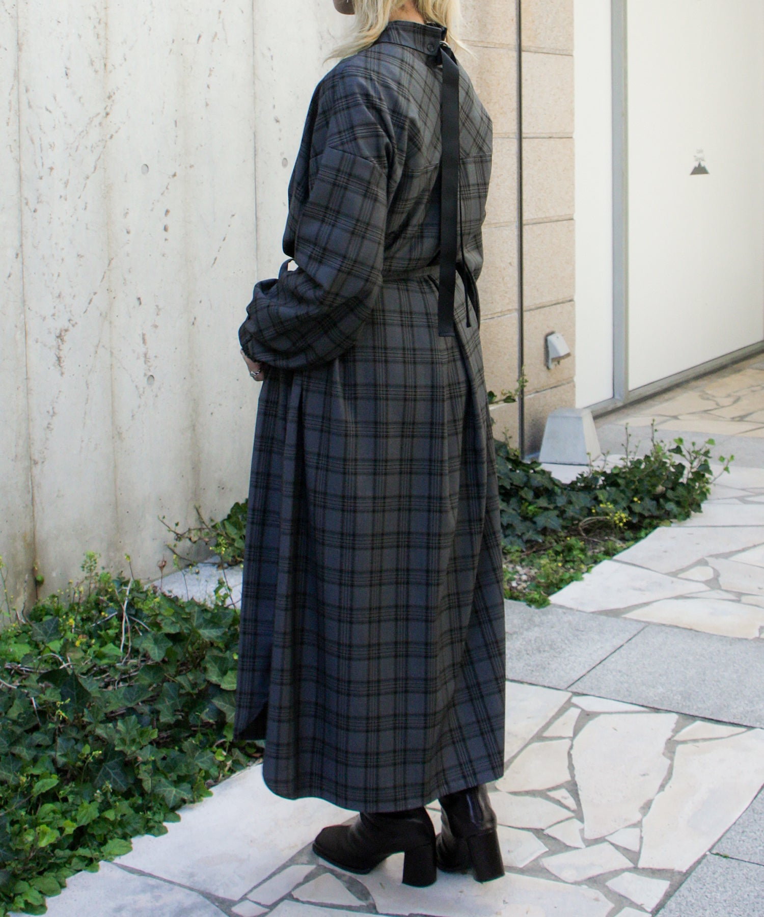 グレー×イエローチェック
staff:H157cm