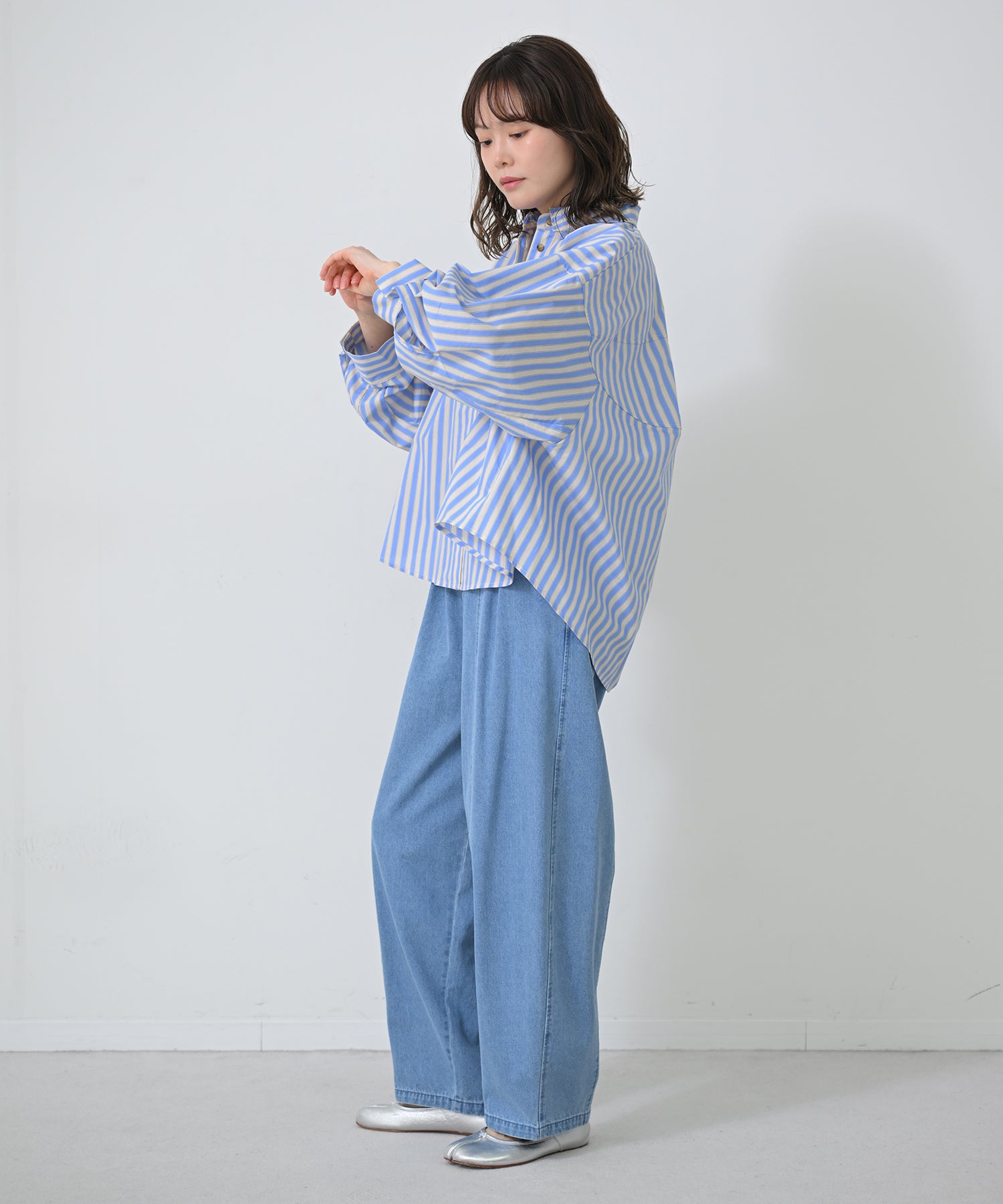 ライトブルー×オフ model:H167
