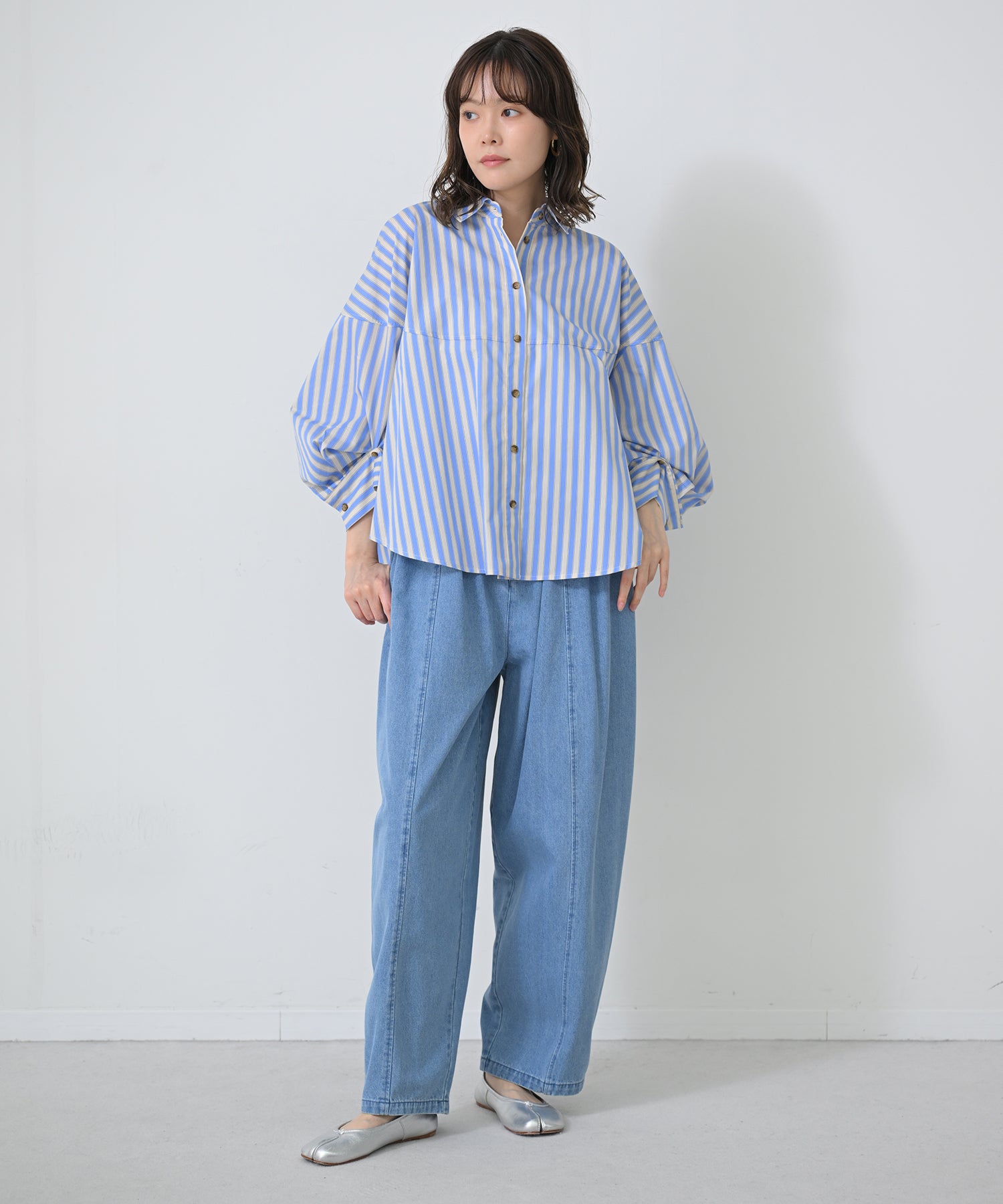 ライトブルー×オフ model:H167