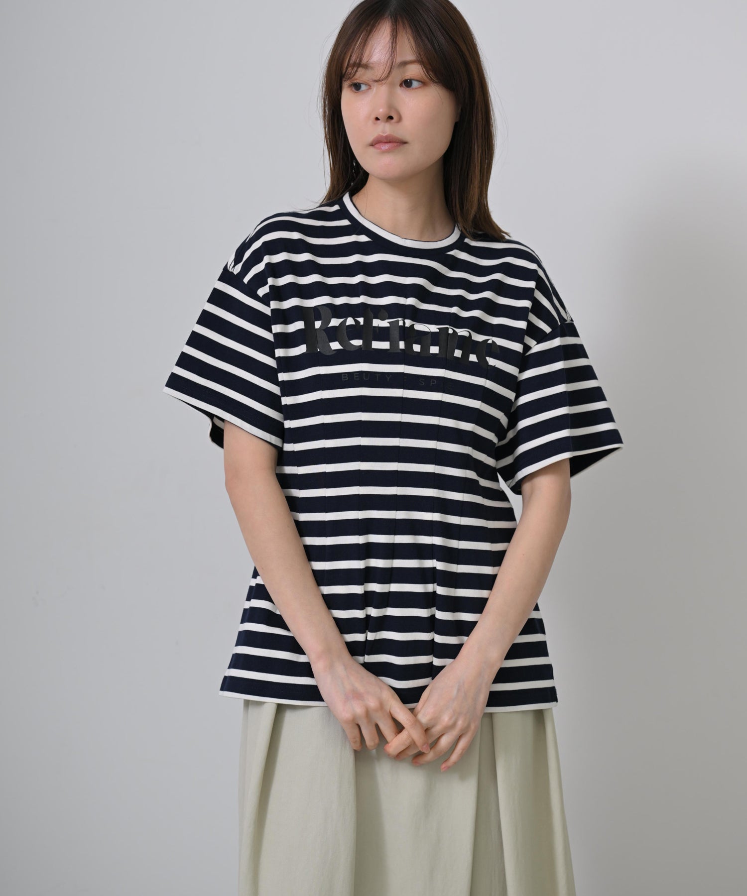 ダークネイビー×オフ model:H167