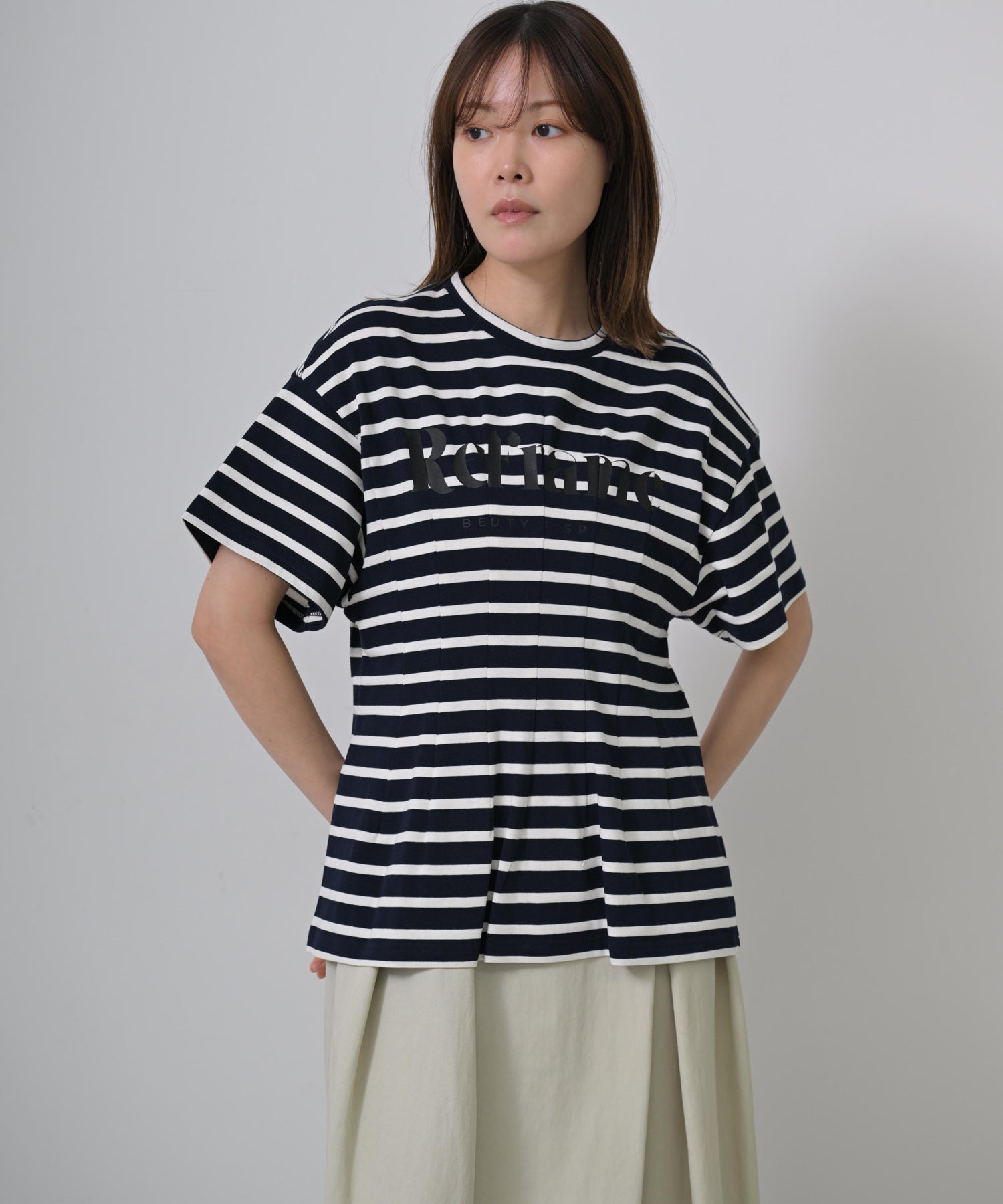 ダークネイビー×オフ model:H167