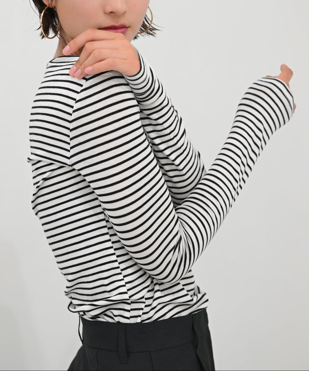 オフホワイト×ブラック model:H166cm