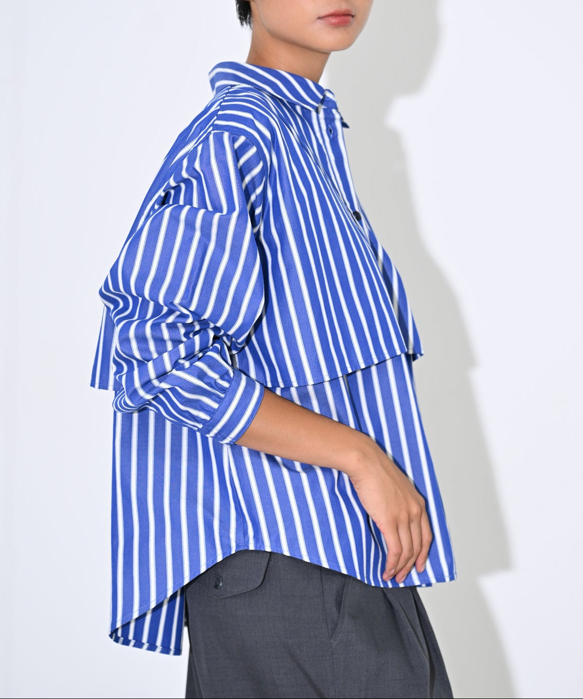 ブルー×オフホワイト model:H166cm