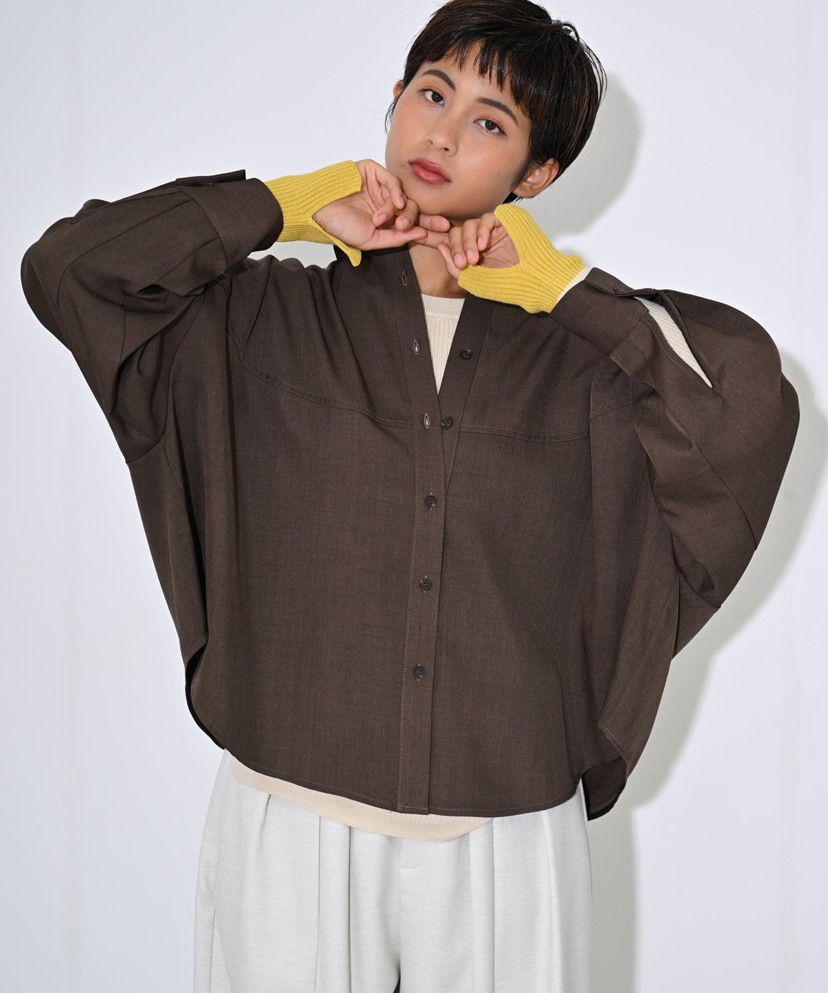 ブラウン model:H166cm