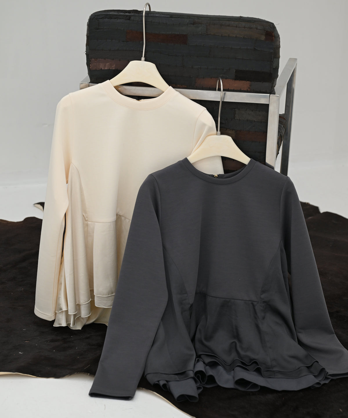 Satin Flare Combination Pullover