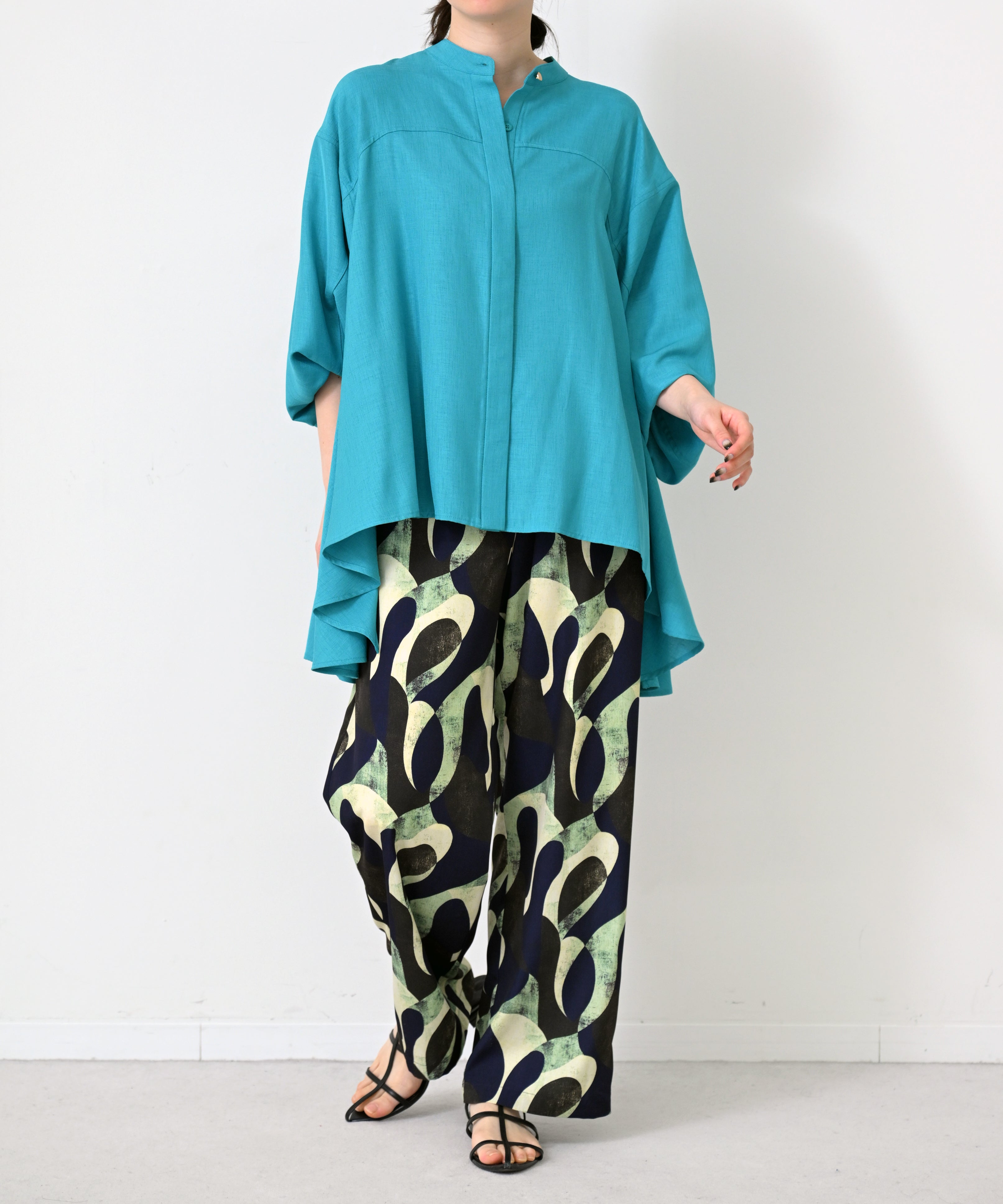 ネイビー×グリーン model:H160