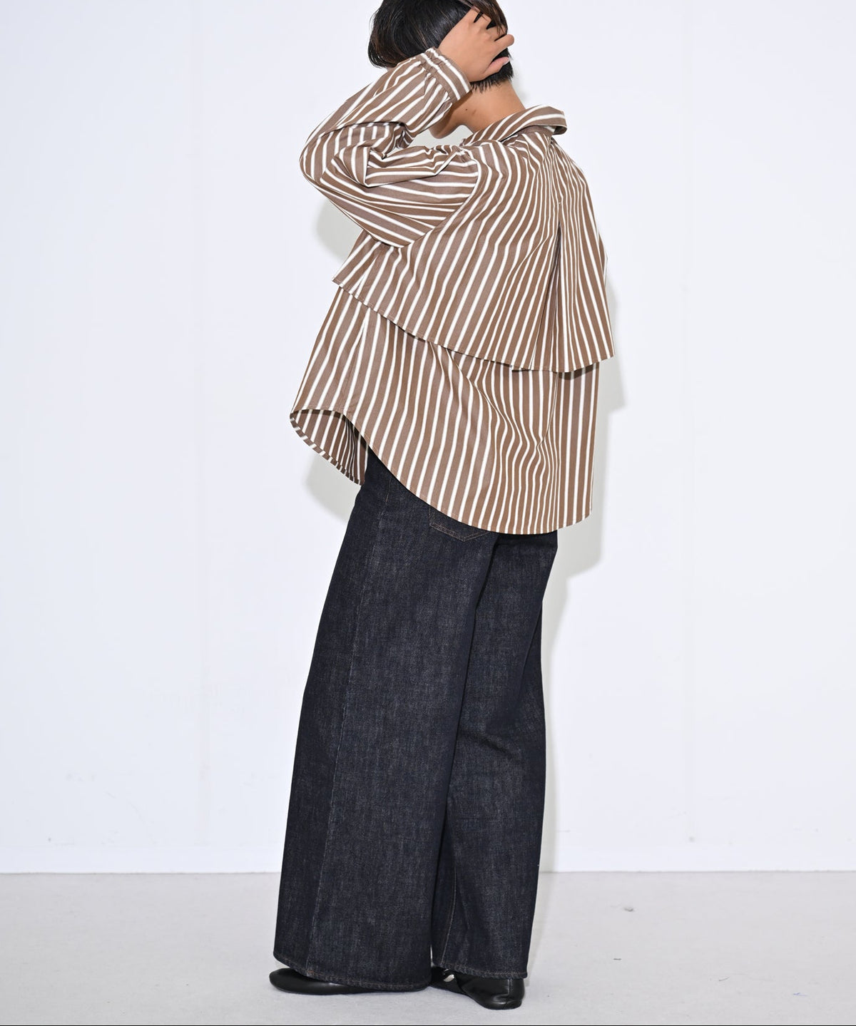 ブラウン×オフホワイト model:H166cm