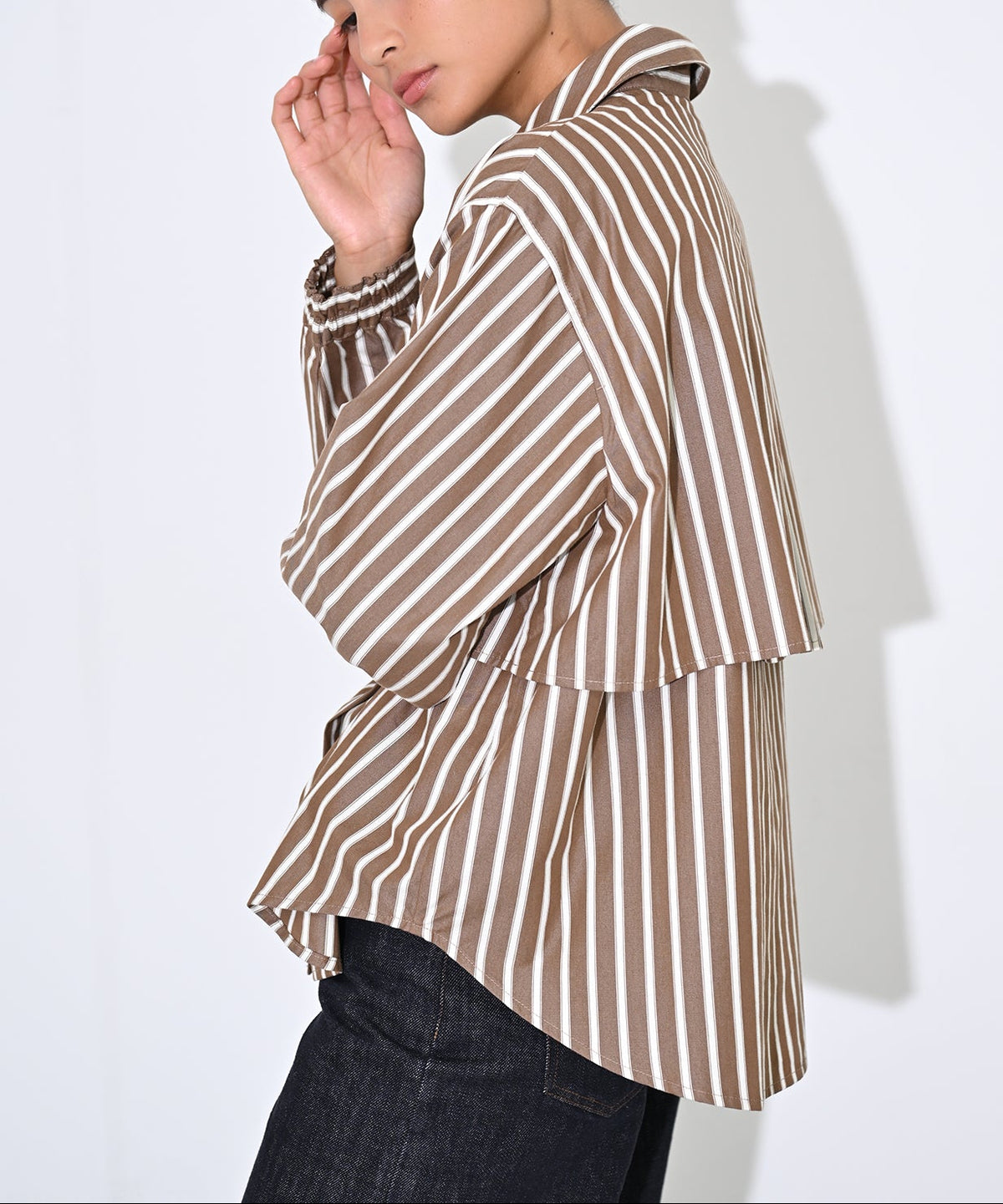 ブラウン×オフホワイト model:H166cm