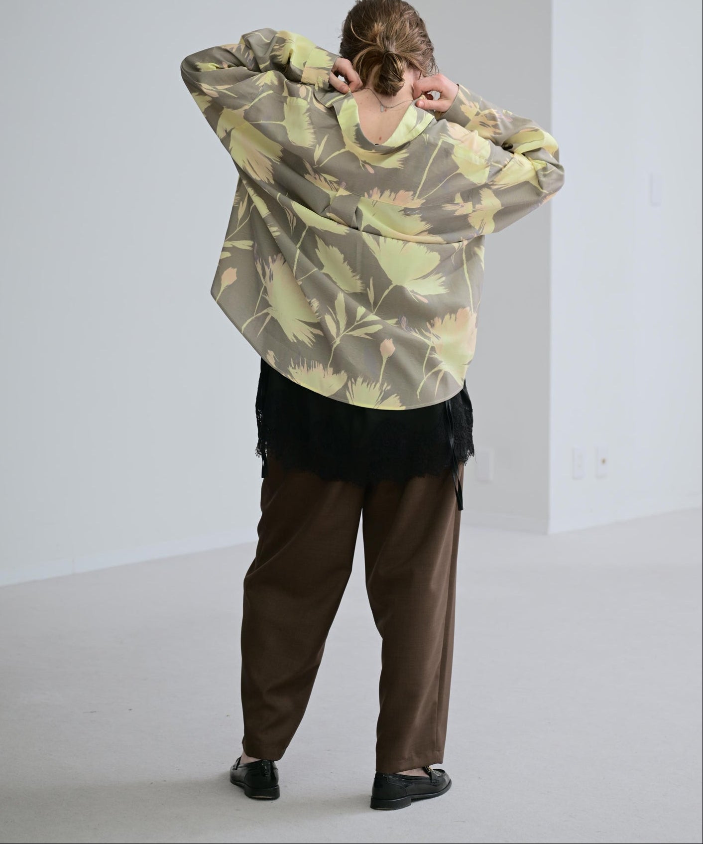 グリーン×ベージュ model:H170cm