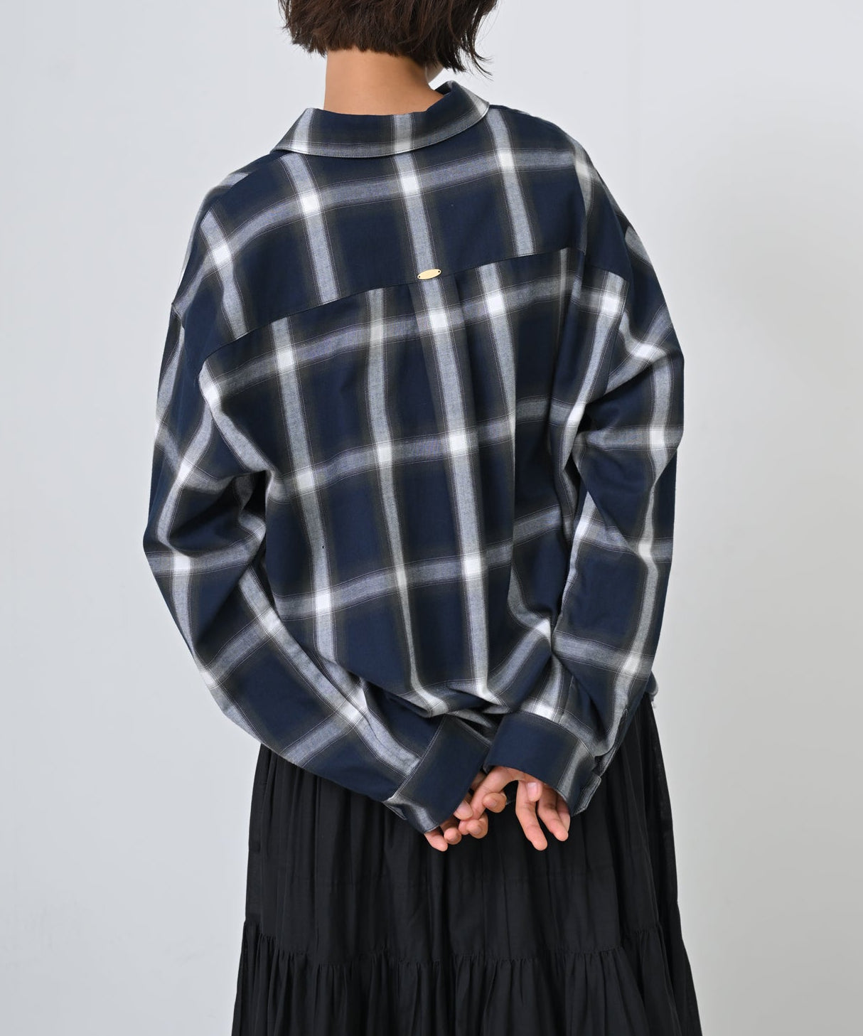 ネイビーチェック model:H166cm