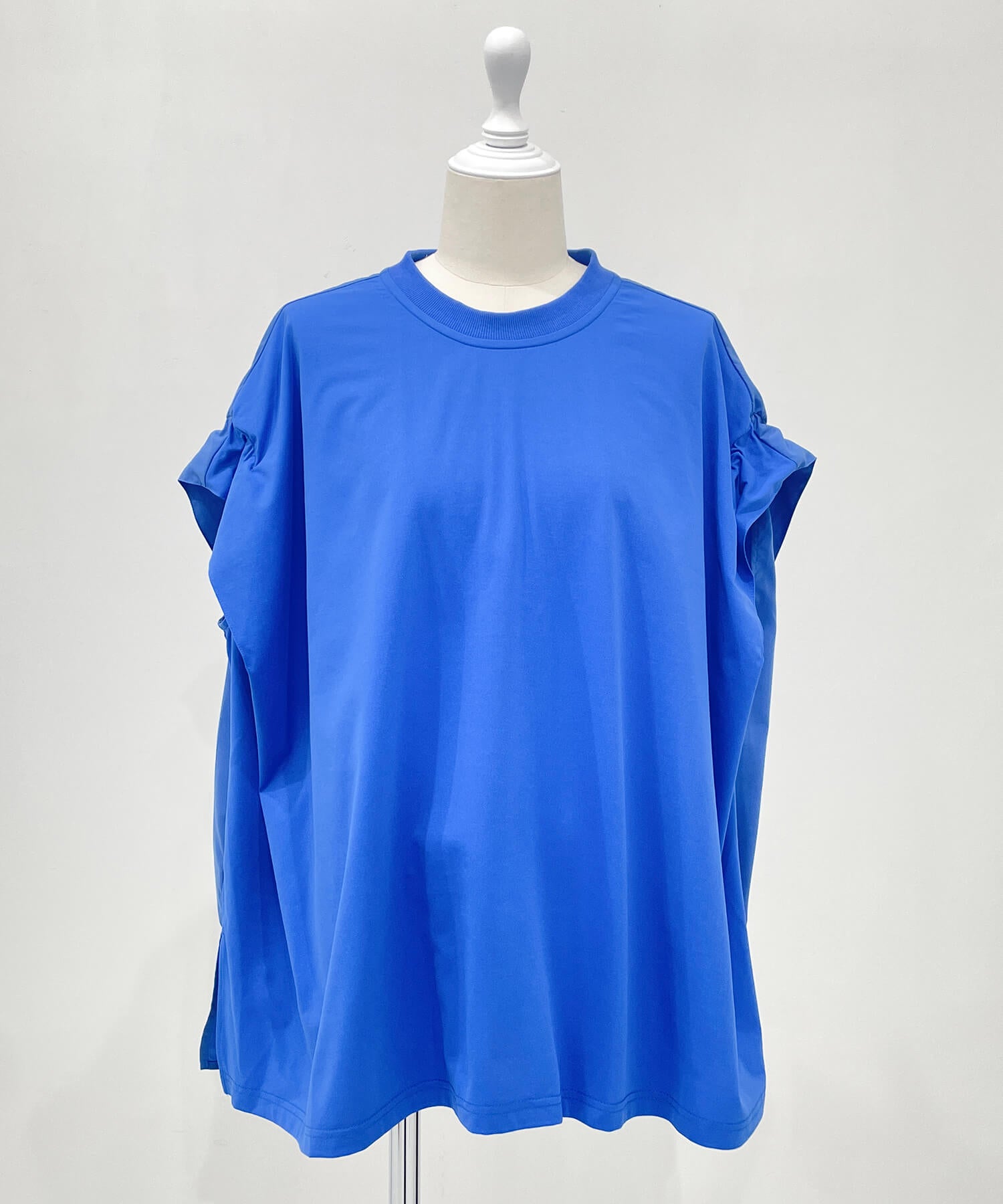 Back Ribbon Mixed Material Cut Sew