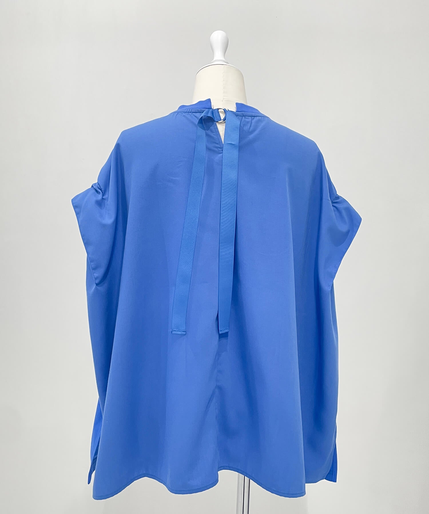 Back Ribbon Mixed Material Cut Sew