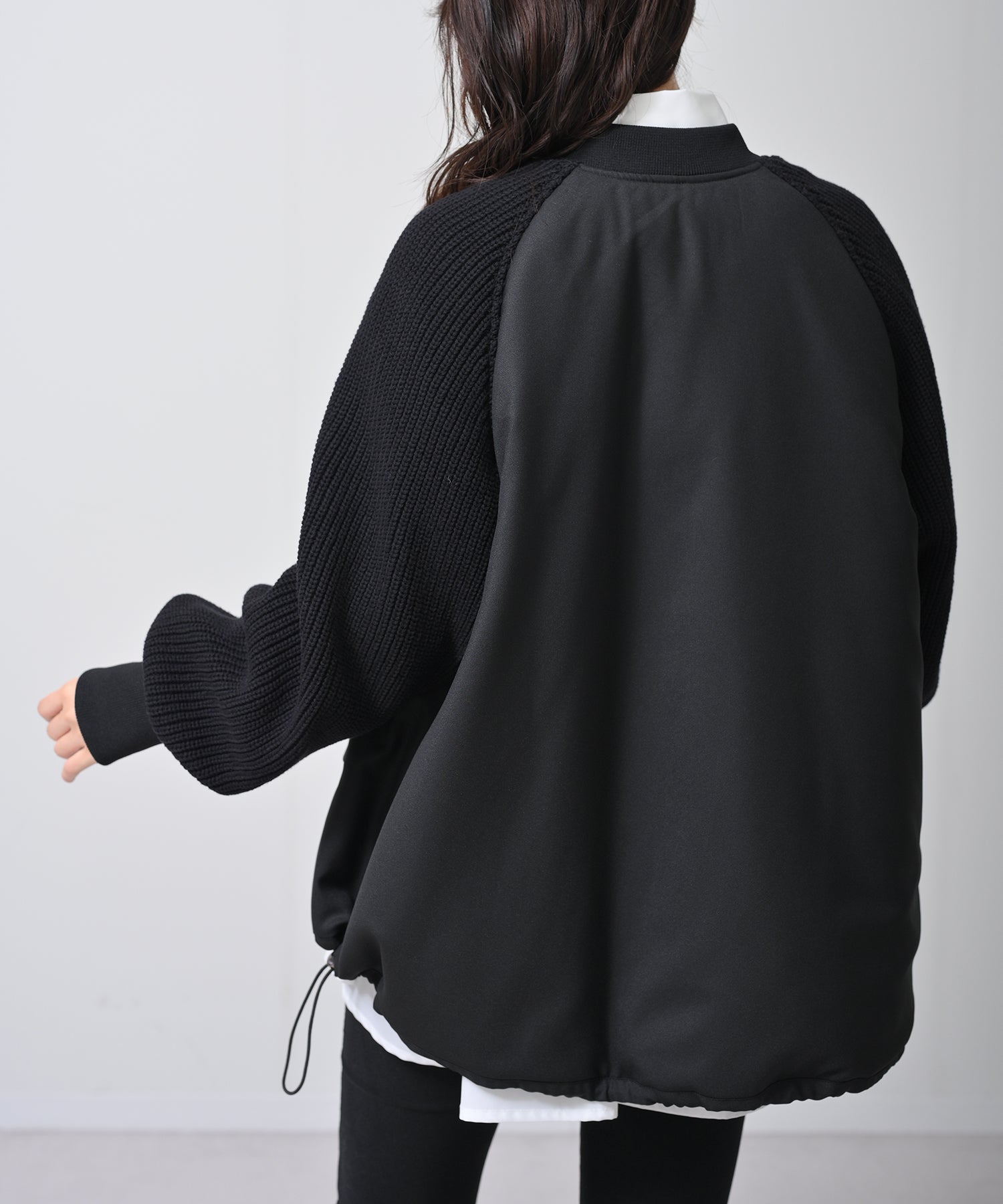 Hybrid Knit Sleeve Coat