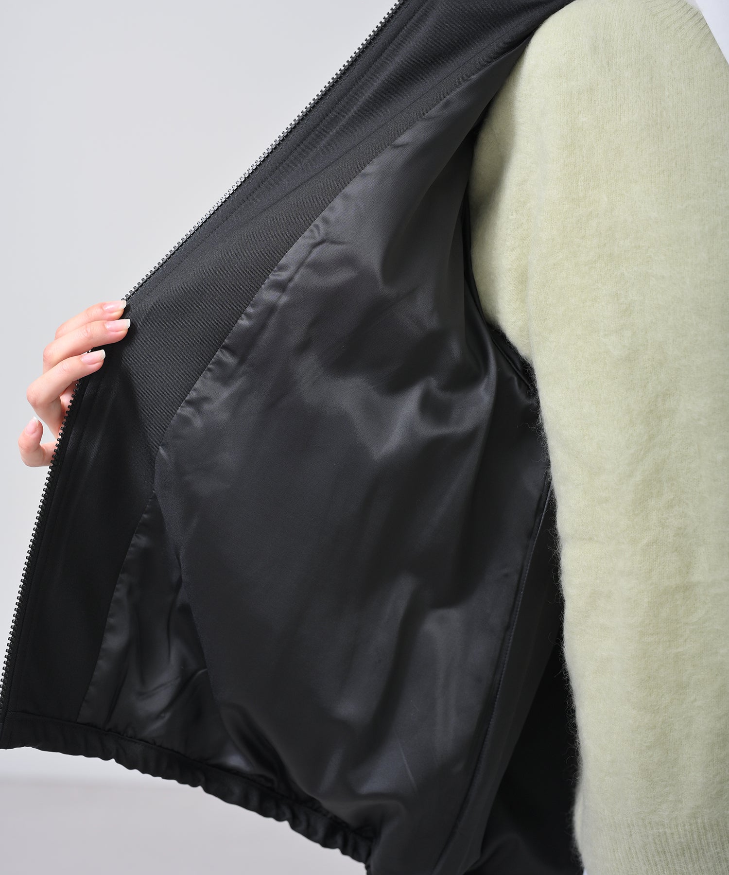 Hybrid Knit Sleeve Coat