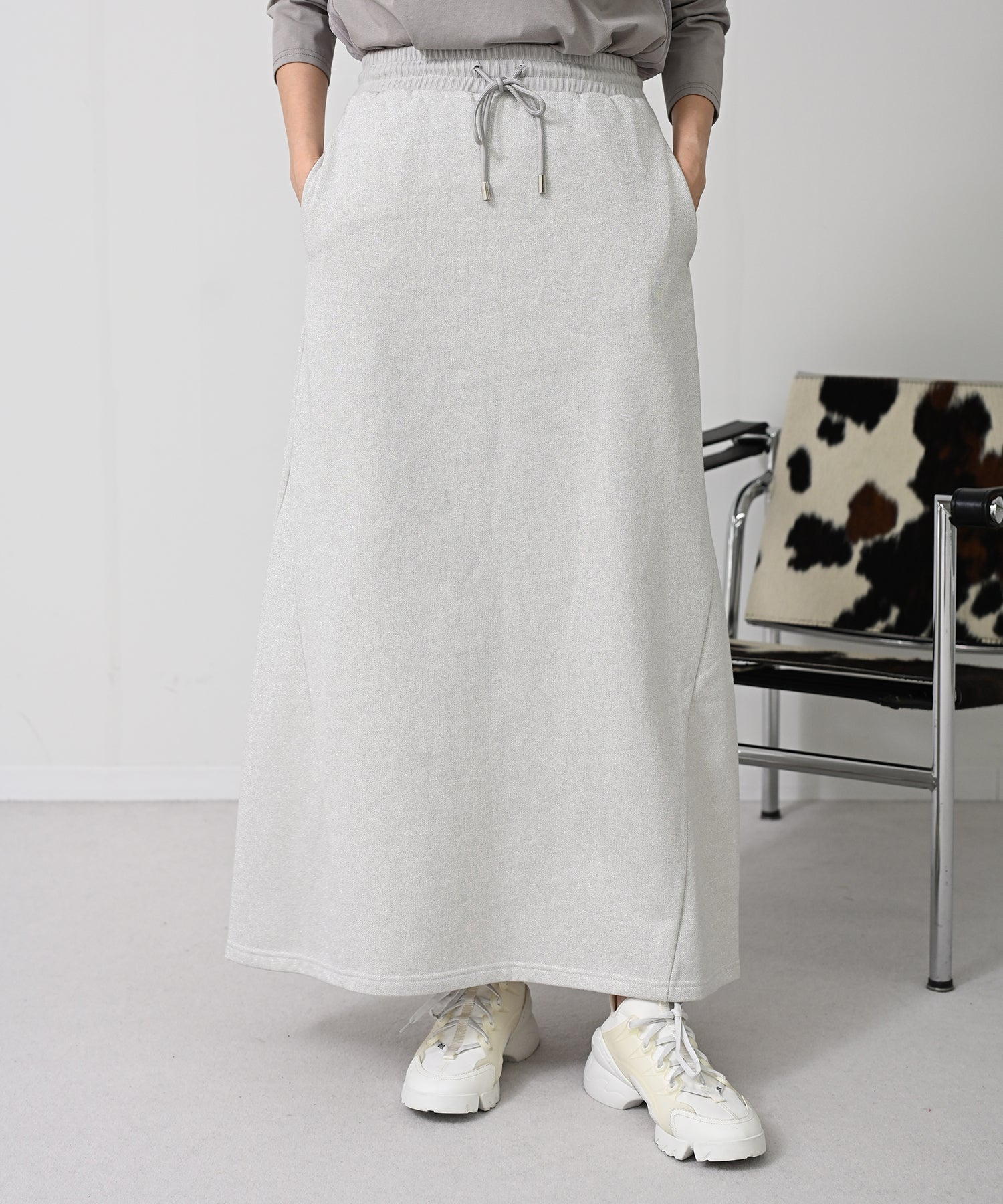 Lame Sweat Skirt