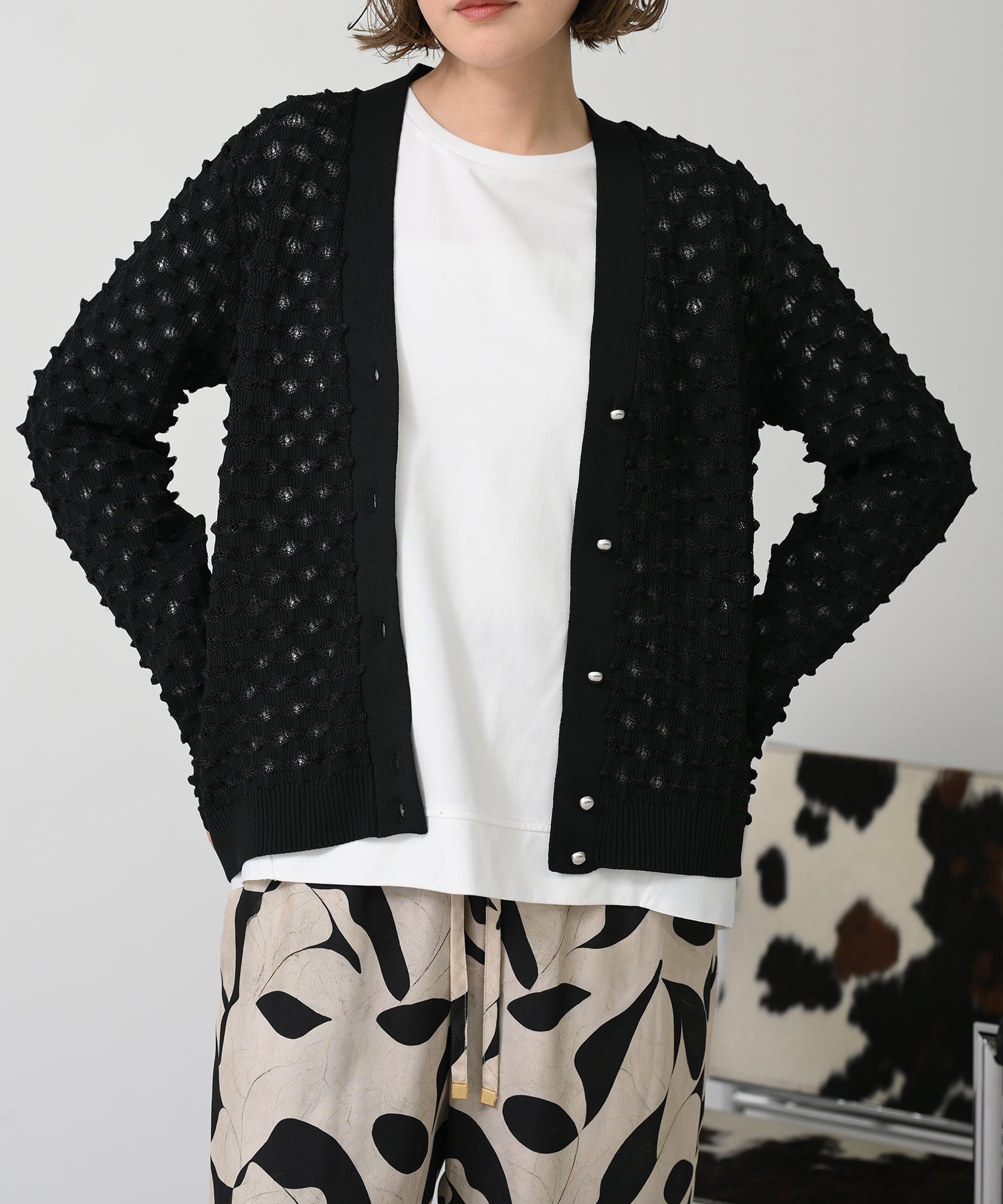 Puffy Shear Cardigan
