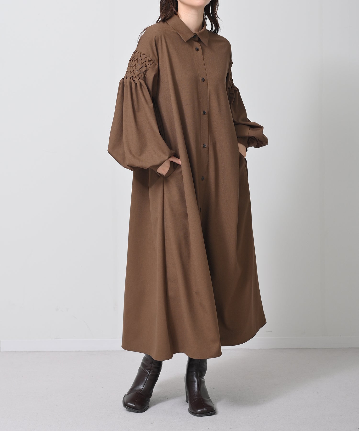 Smocking Sleeve Dress