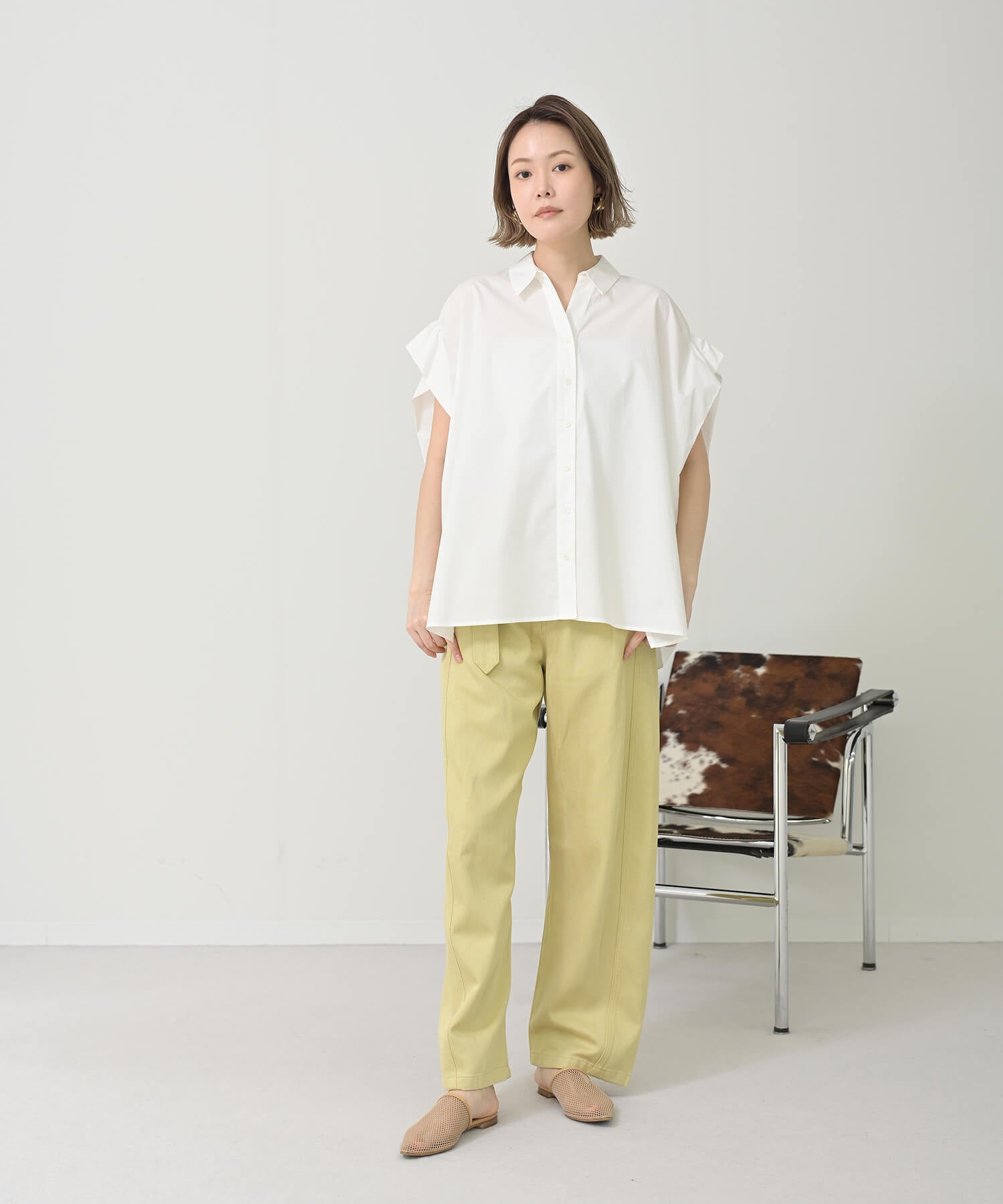 【Timesale】バックリボンボックスシャツ