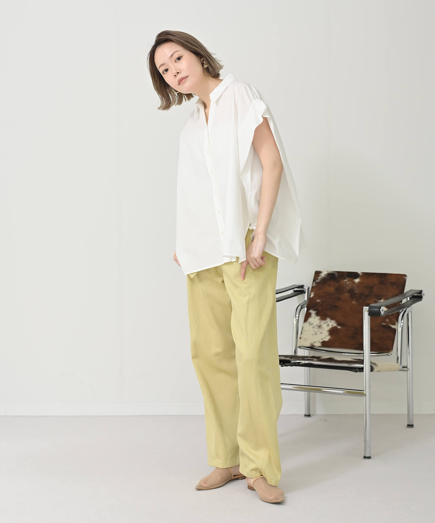 【Timesale】バックリボンボックスシャツ