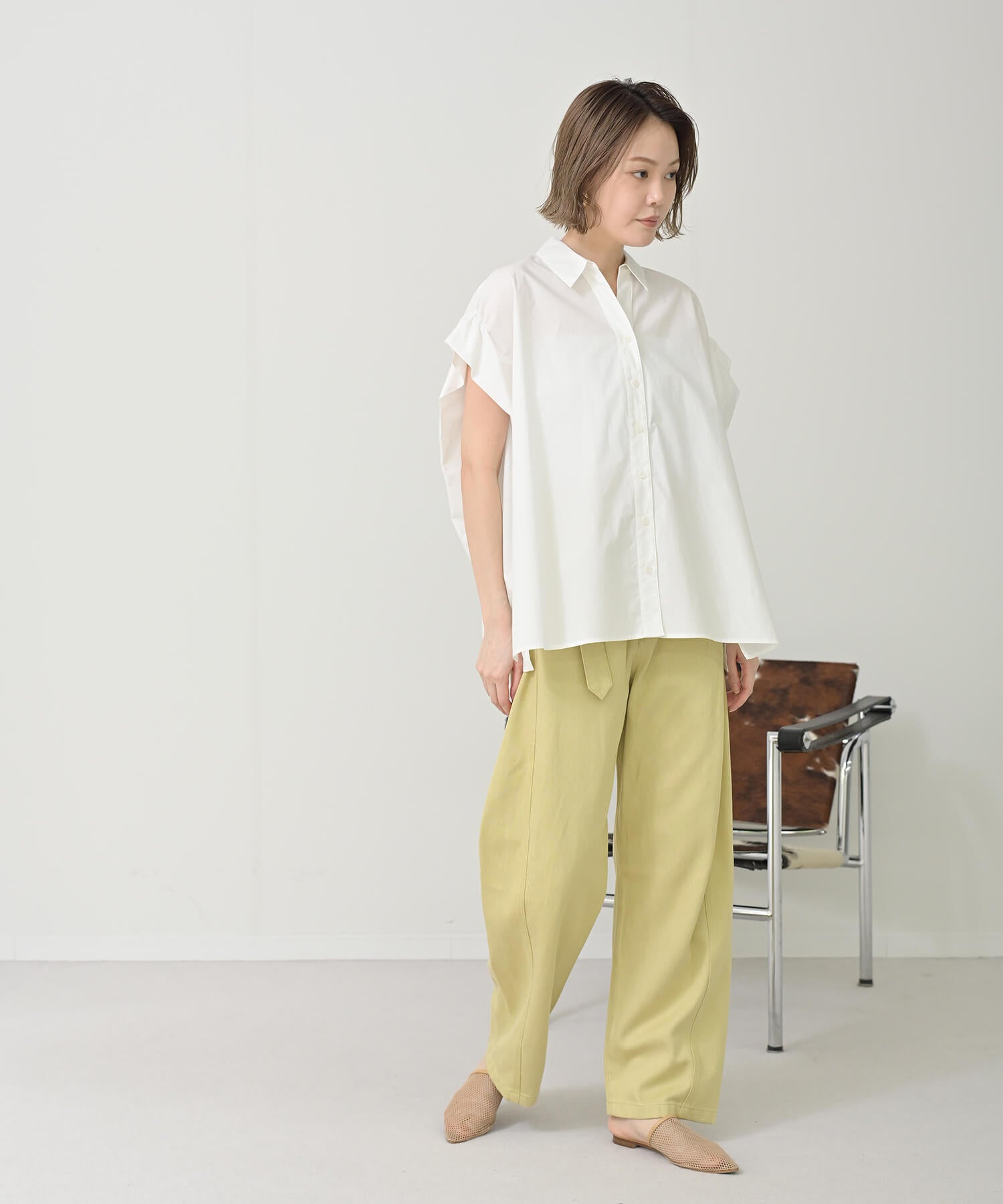 【Timesale】バックリボンボックスシャツ