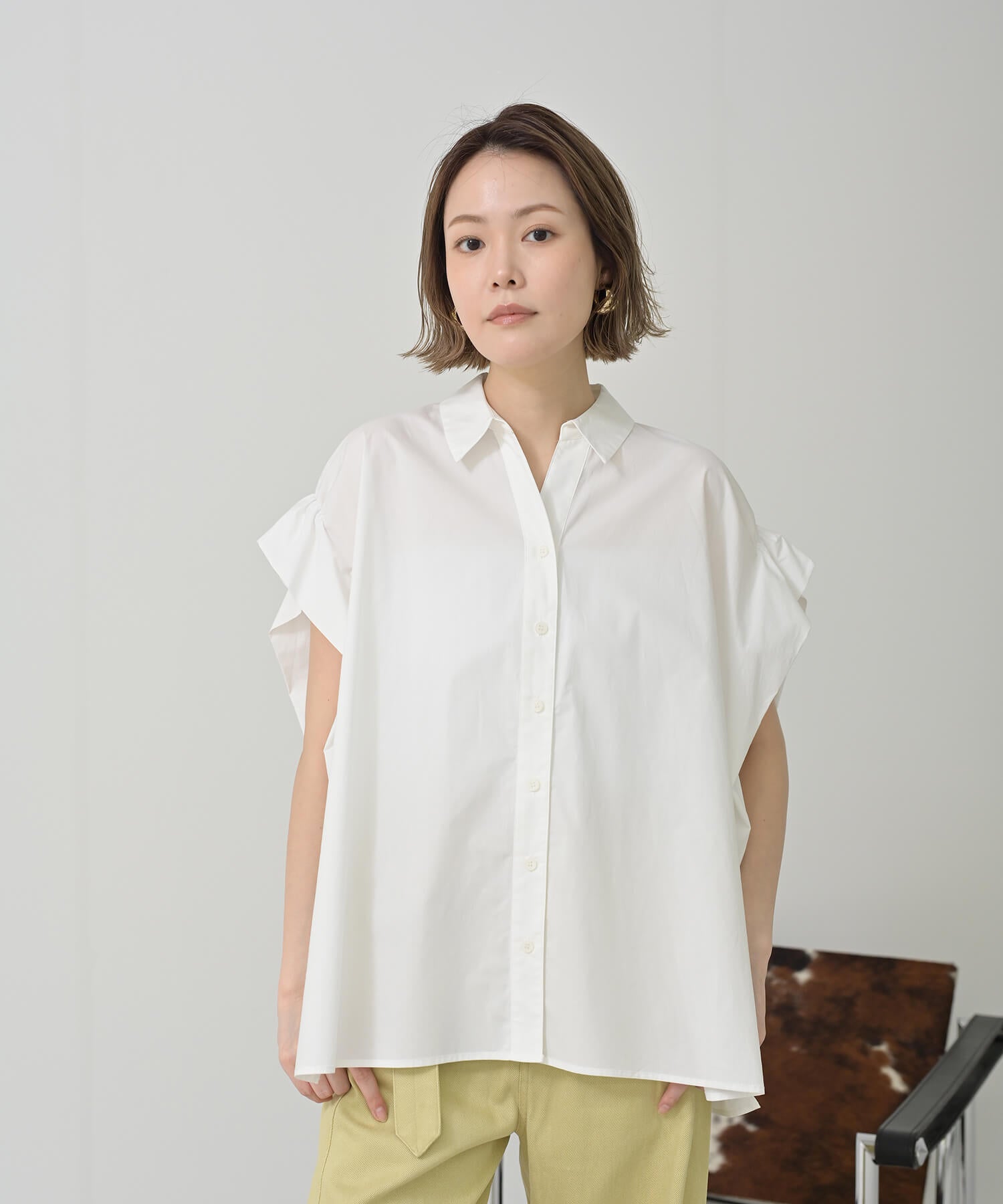 【Timesale】バックリボンボックスシャツ