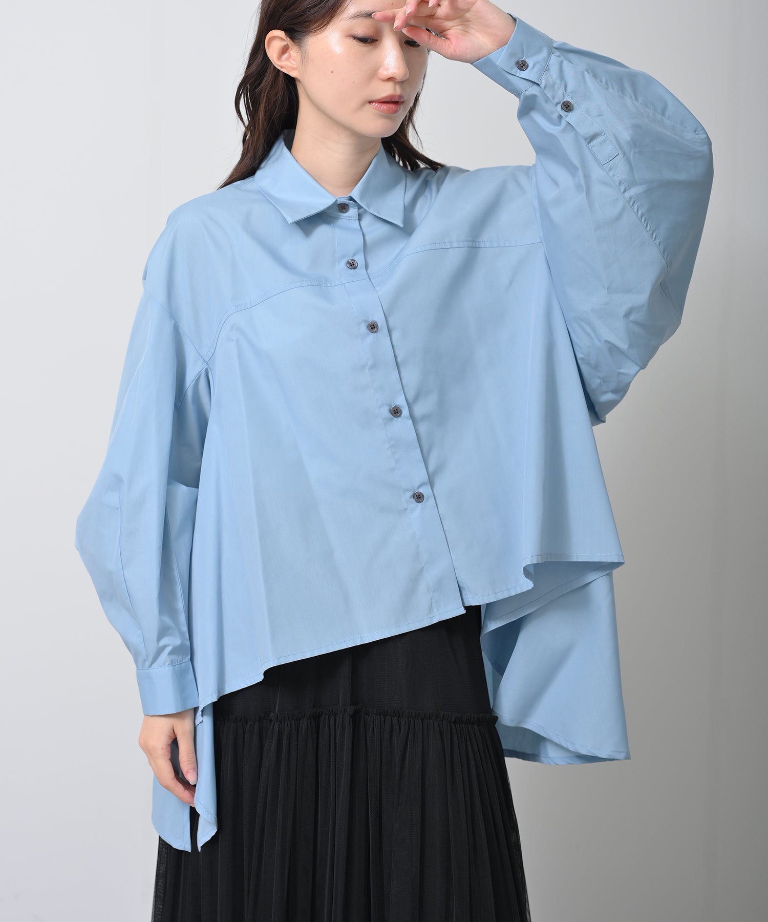 Timesale】Dolman Sleeve Blouse with Panel Detail