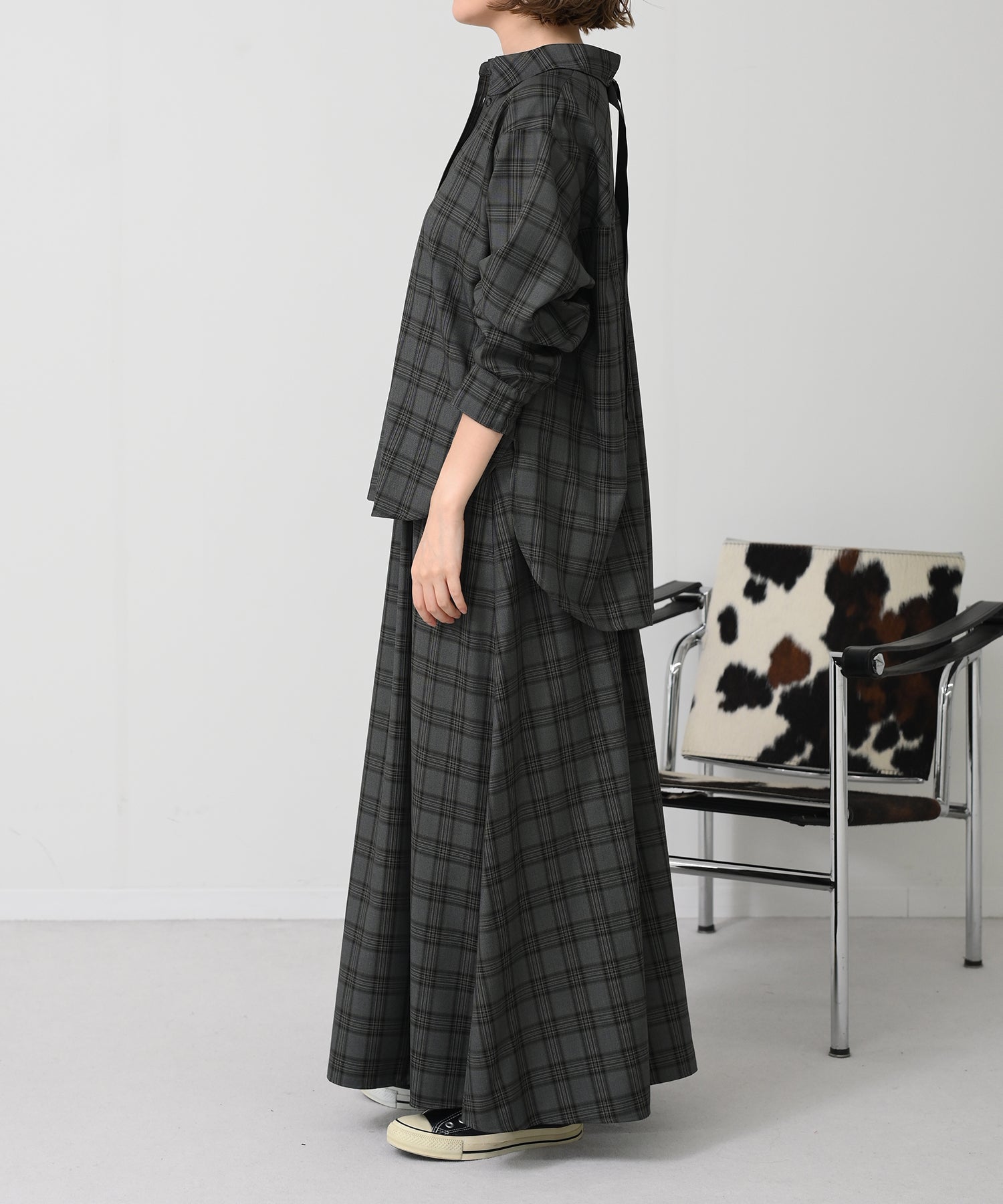 グレー×イエローチェック model:H167