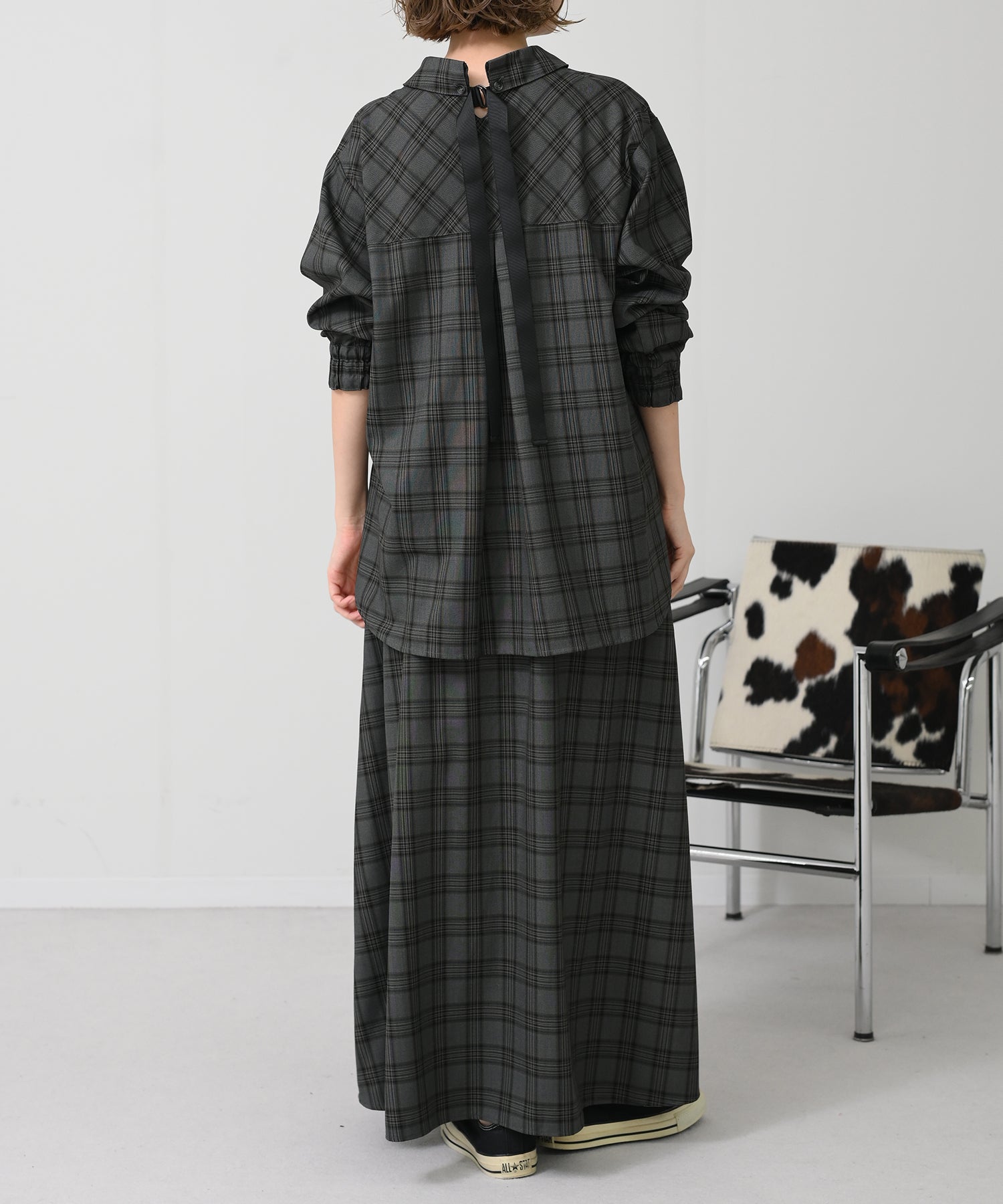 グレー×イエローチェック model:H167