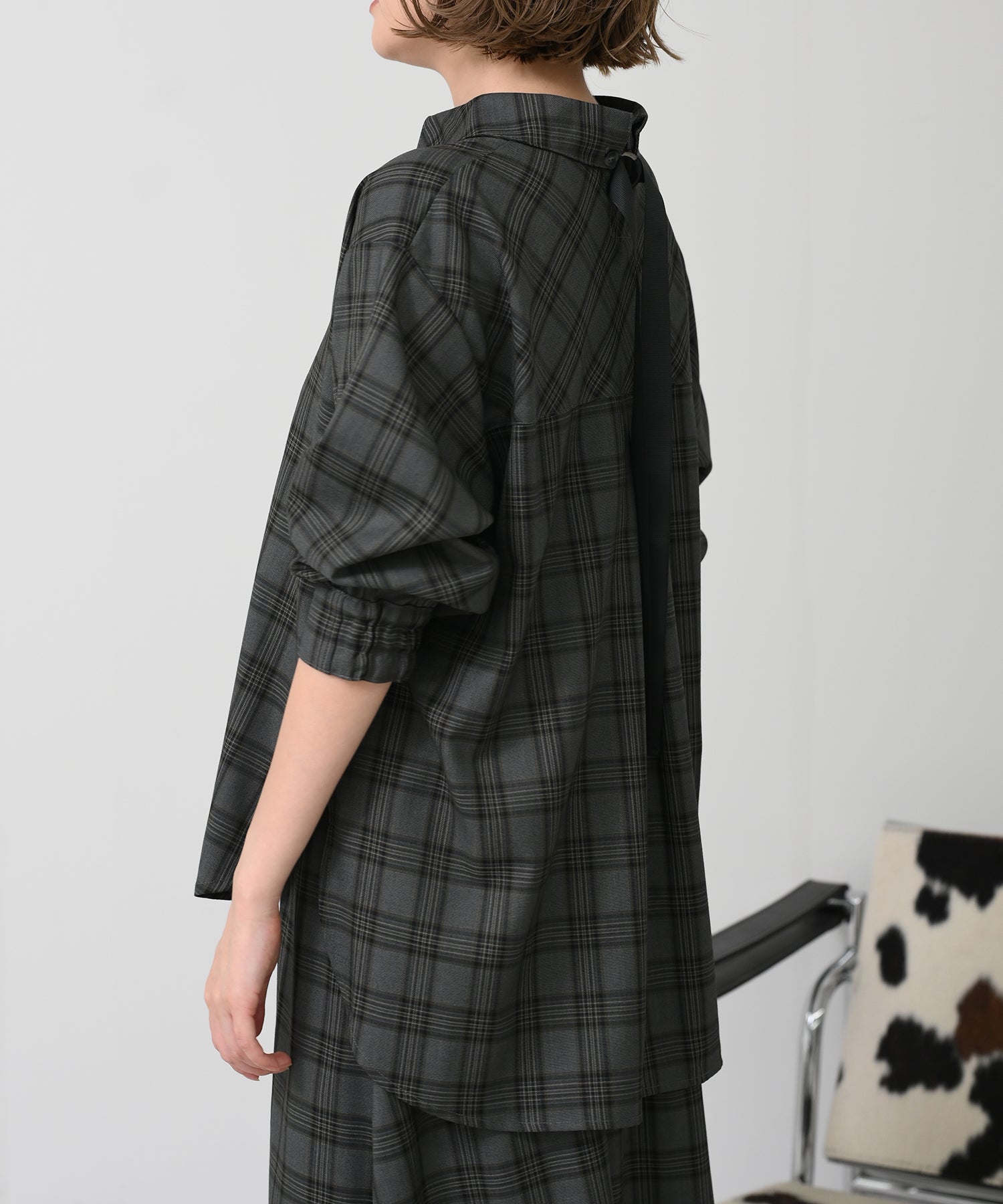 グレー×イエローチェック model:H167