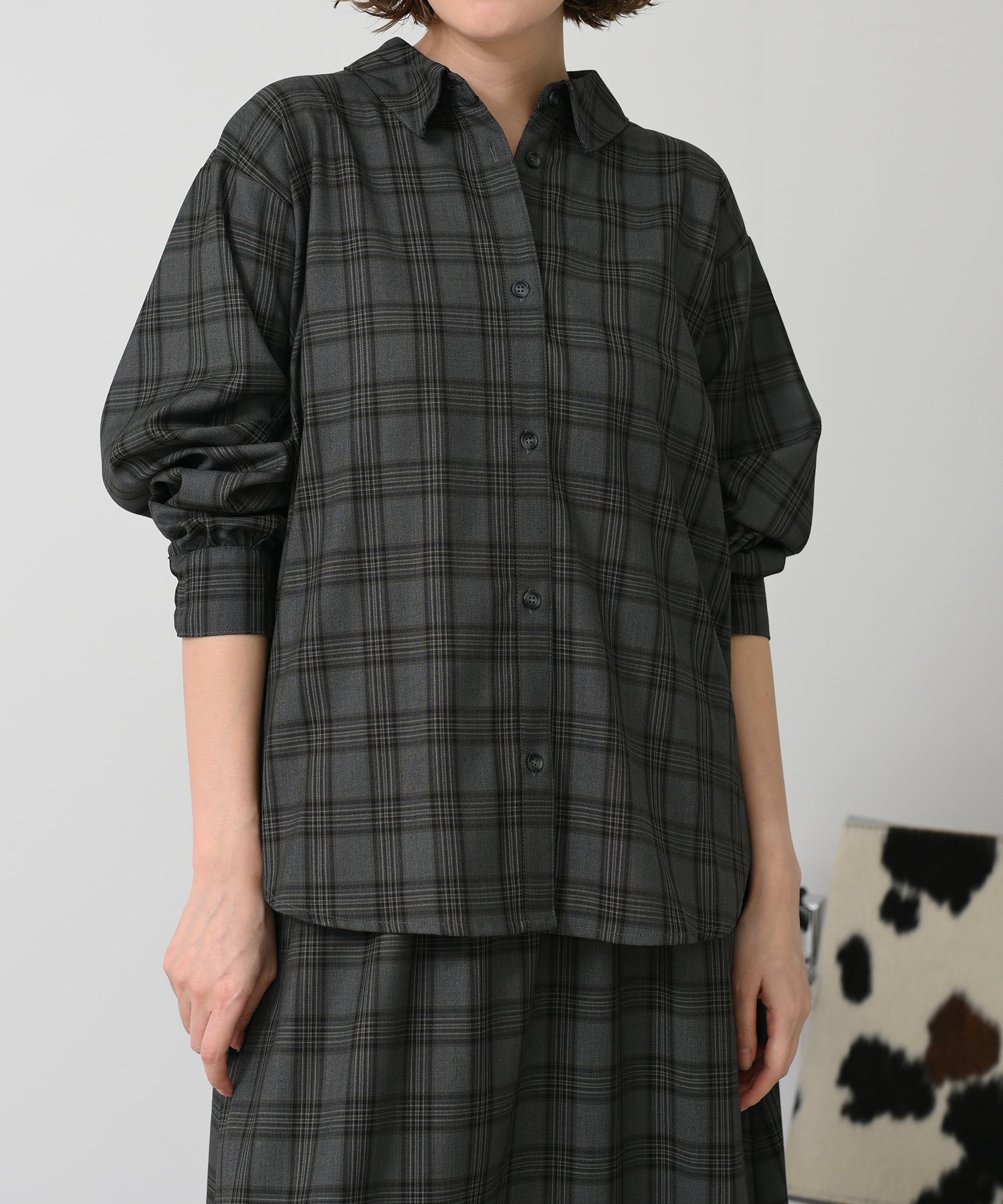 グレー×イエローチェック model:H167