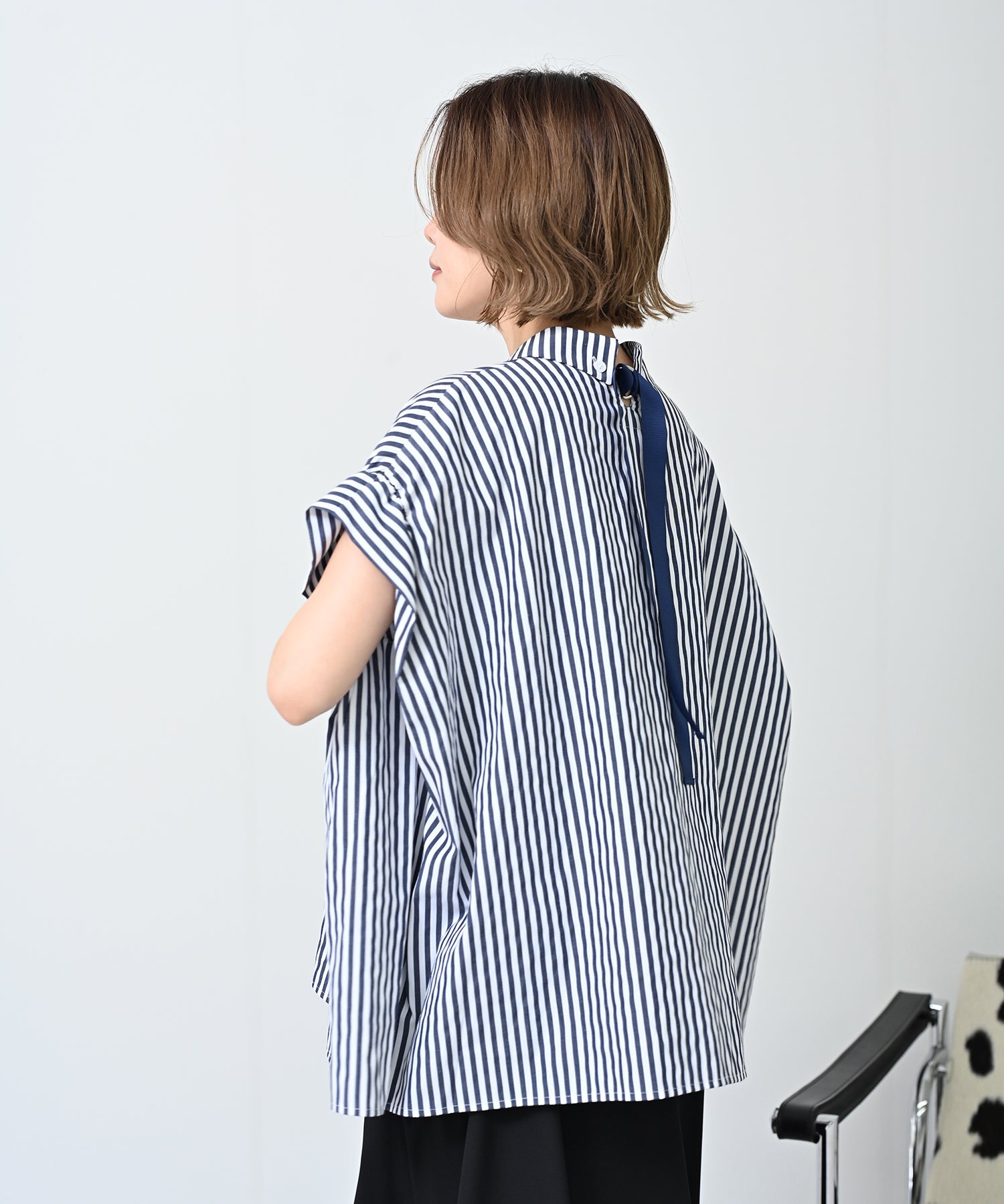 ダークネイビー×オフ model:H167
