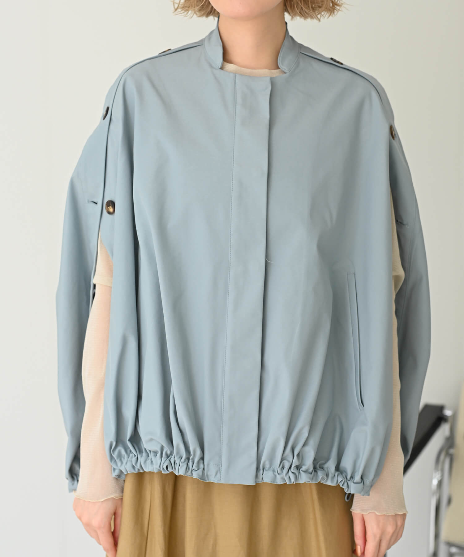 【Secretsale】Side Button Poncho