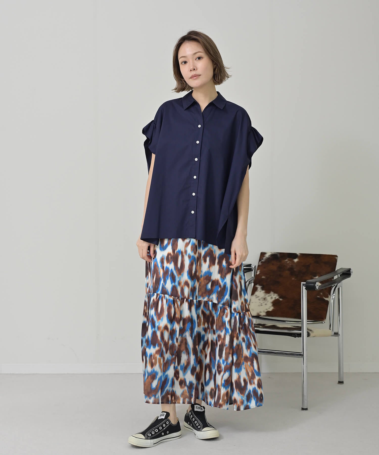 【Timesale】バックリボンボックスシャツ