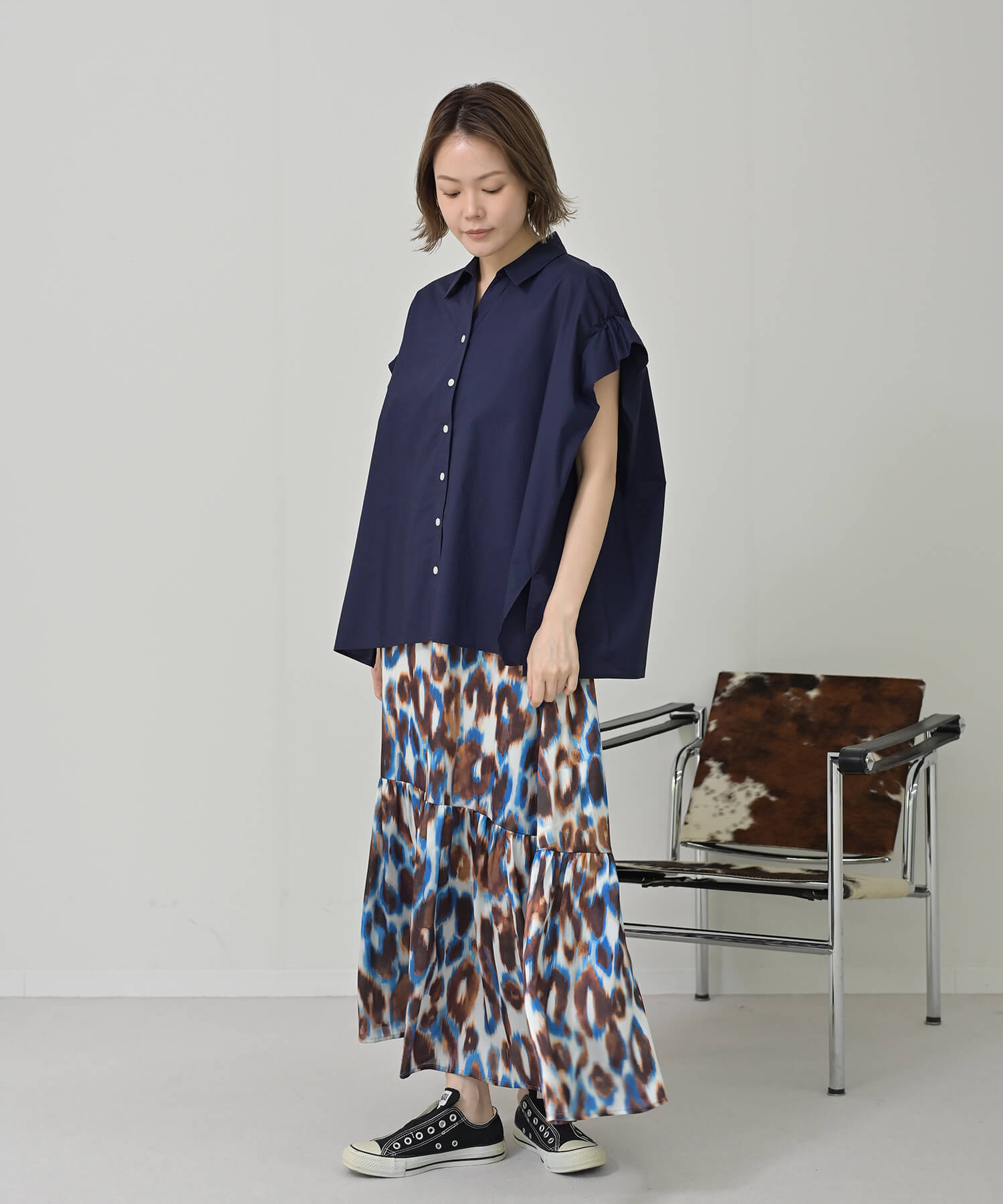 【Timesale】バックリボンボックスシャツ