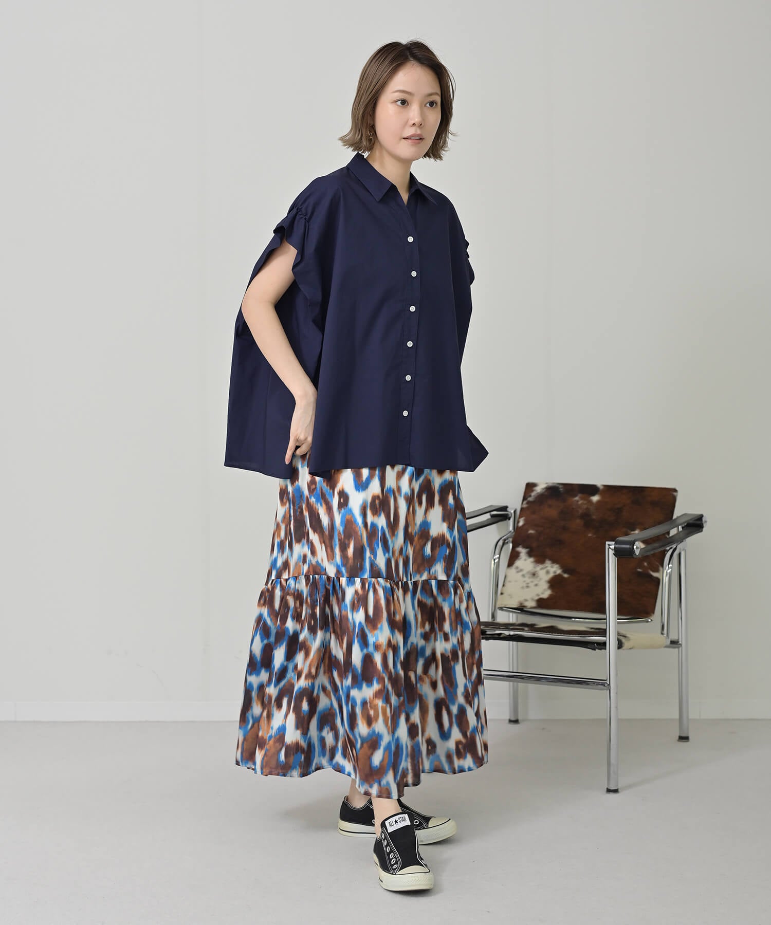 【Timesale】バックリボンボックスシャツ