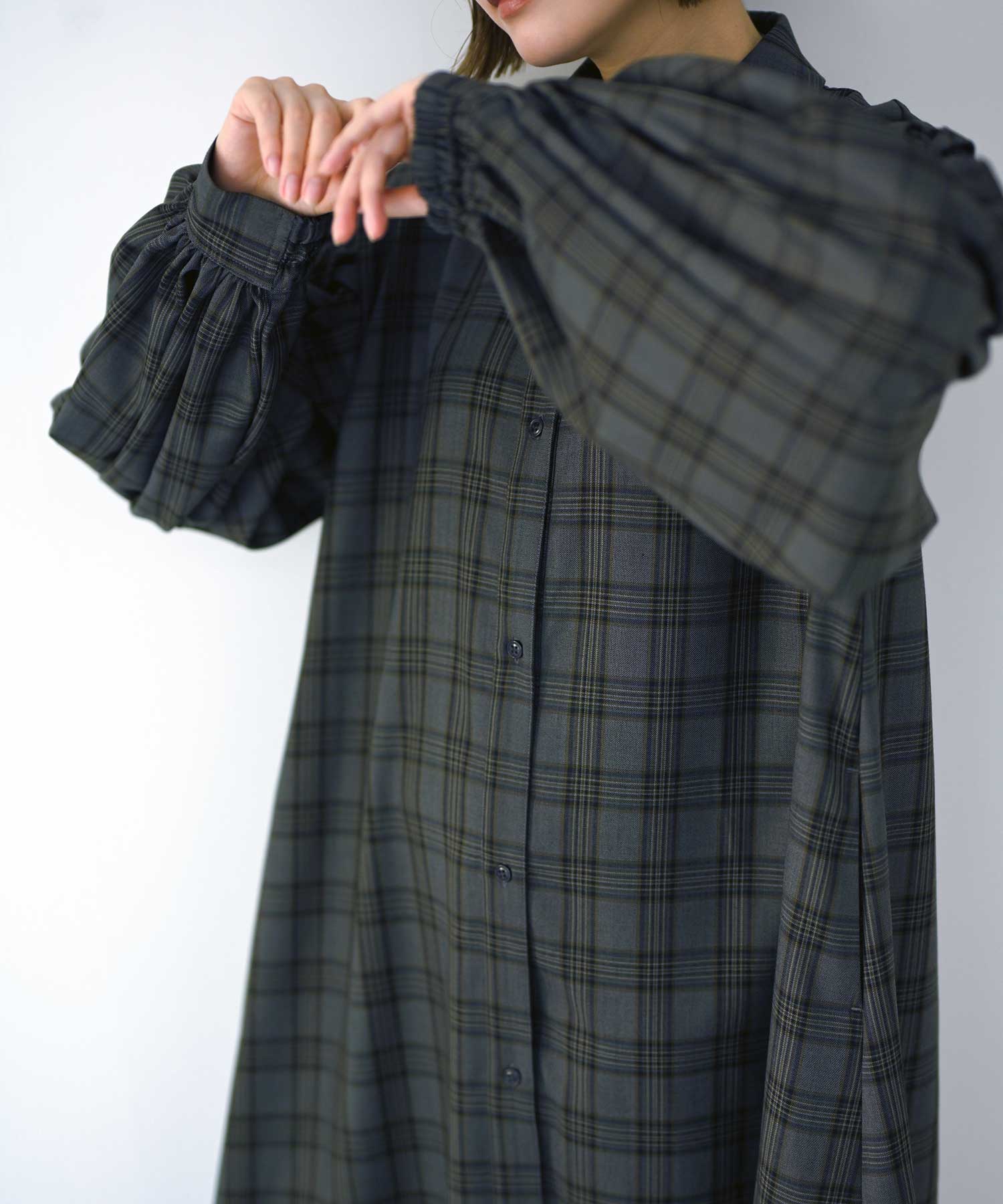 model:H167 グレー×イエローチェック