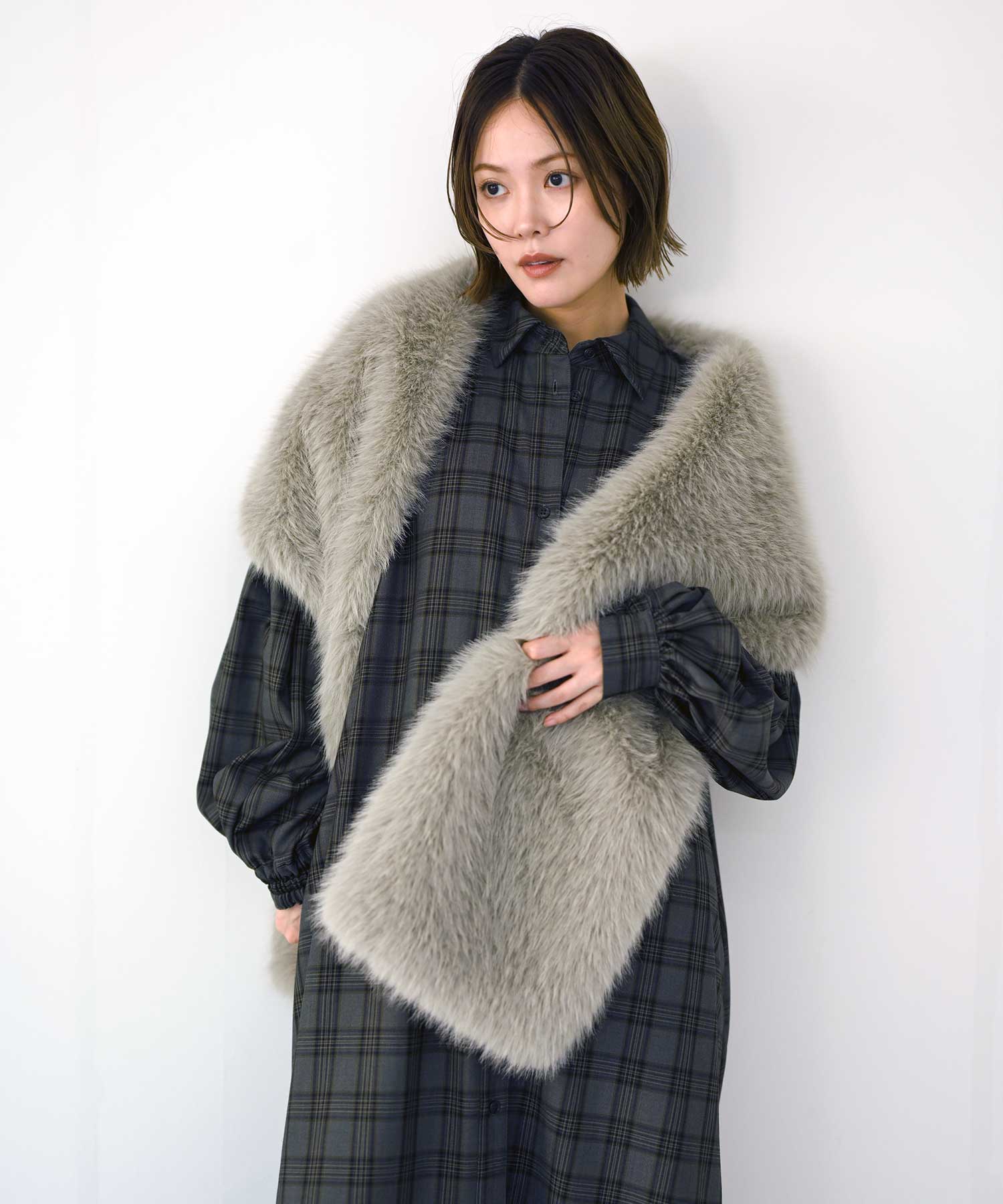 model:H167 グレー×イエローチェック