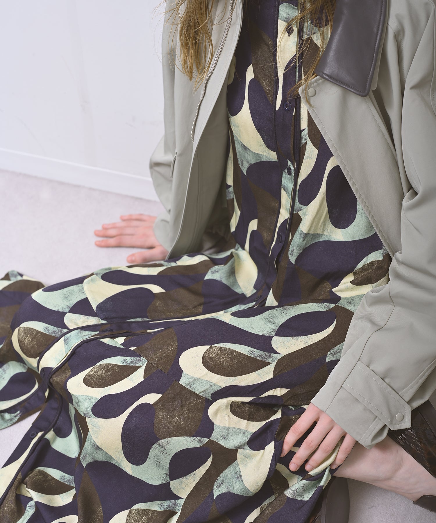 ネイビー×グリーン model:H170