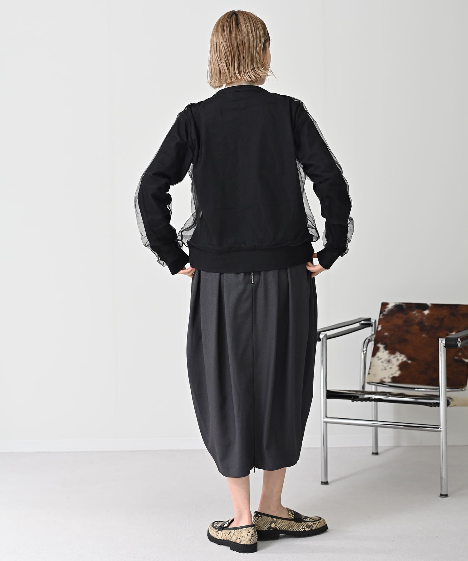【Timesale】フロントチュールカーディガン