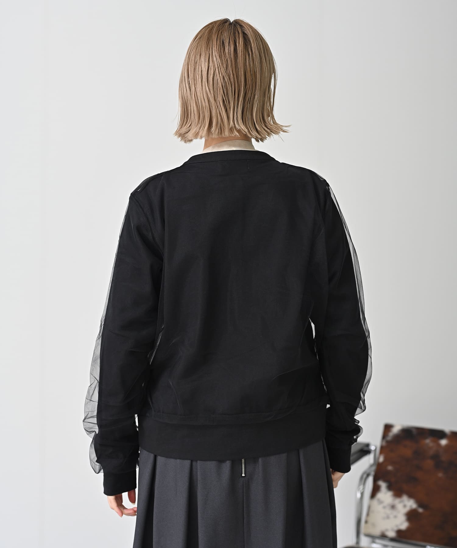 【Timesale】フロントチュールカーディガン