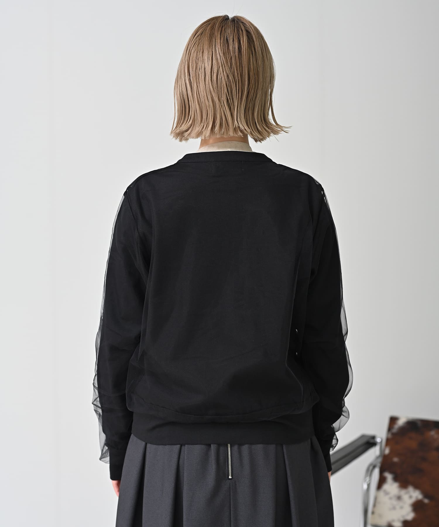 【Timesale】フロントチュールカーディガン