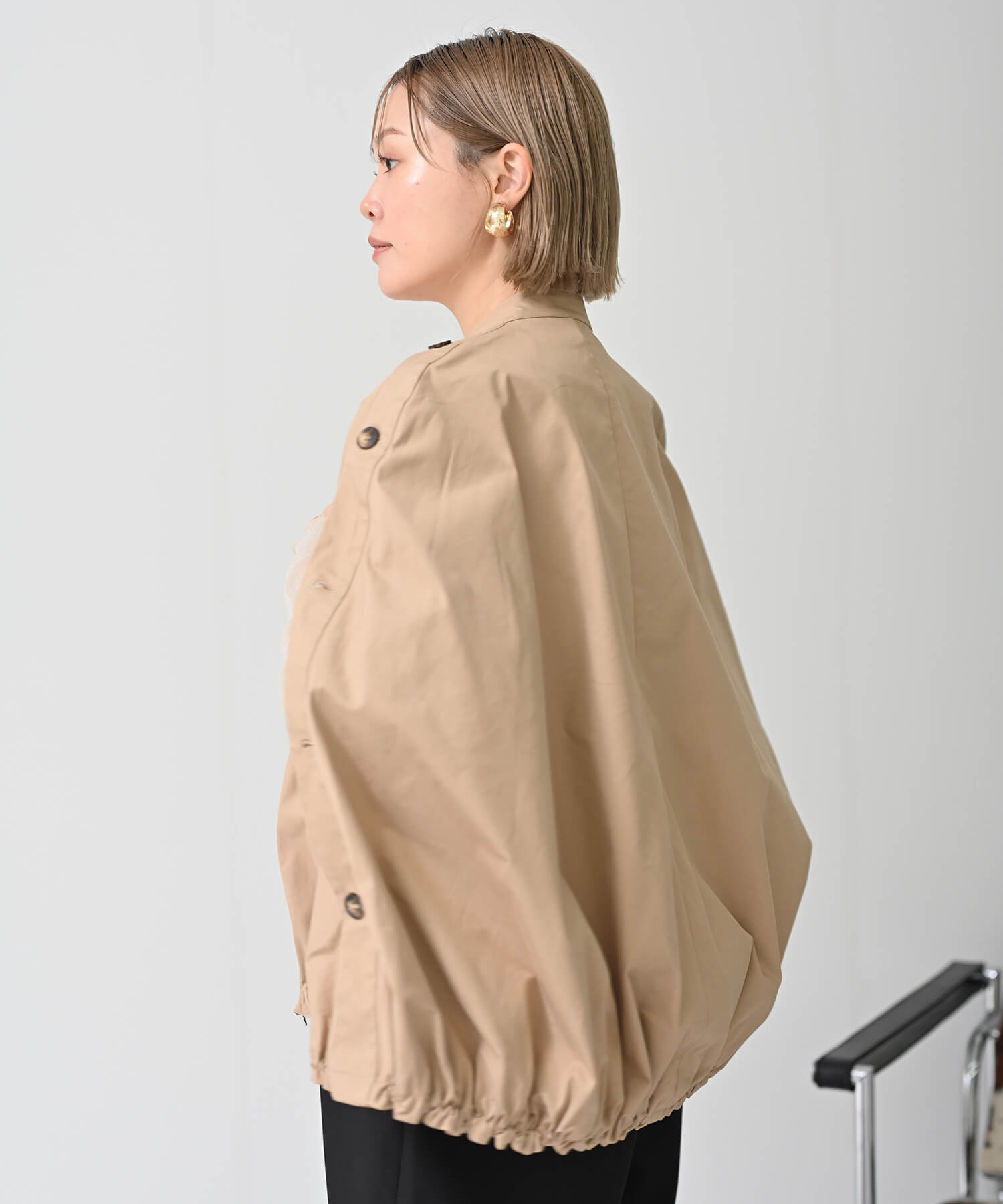 【Secretsale】Side Button Poncho
