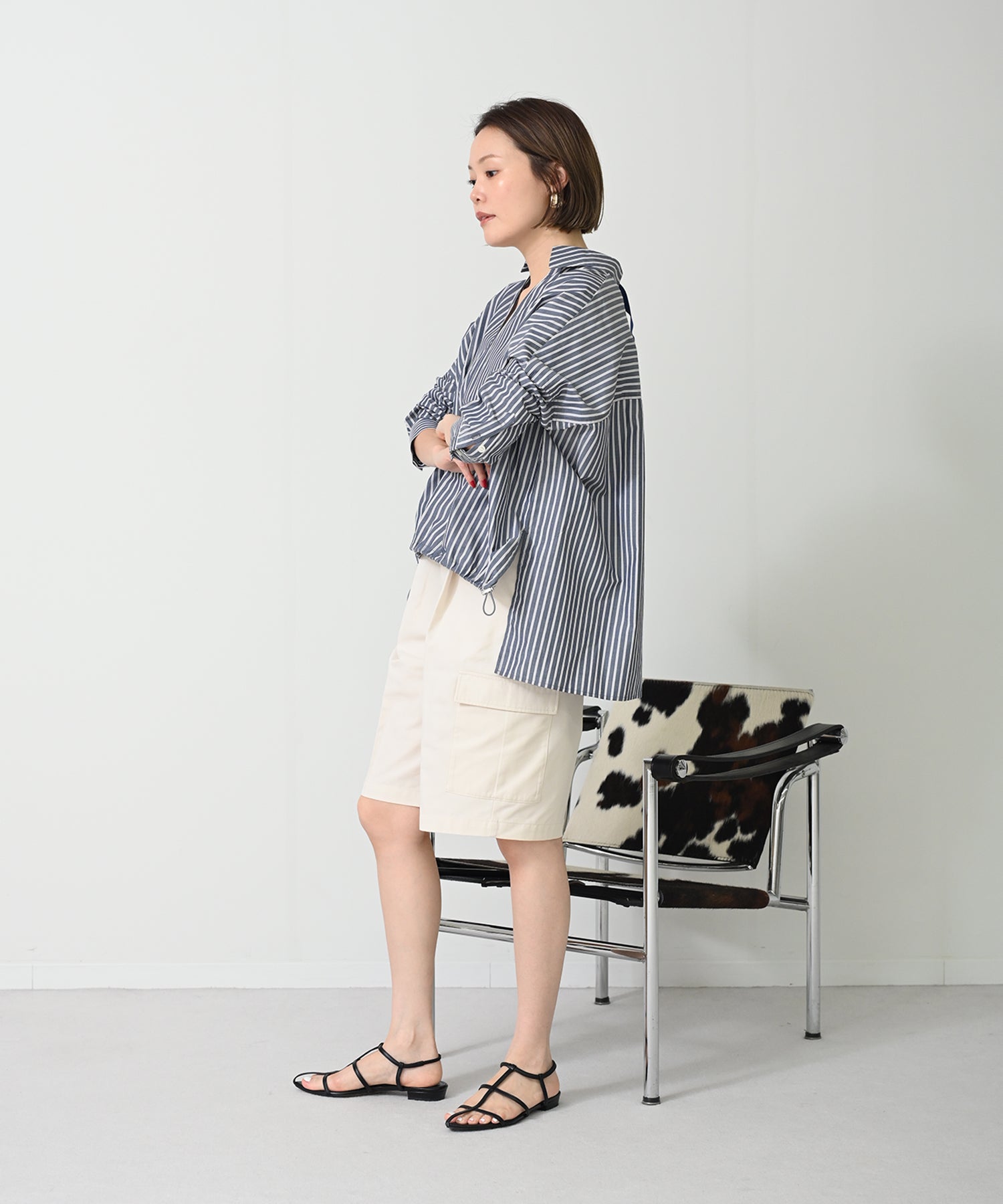 ネイビーストライプ model:H167