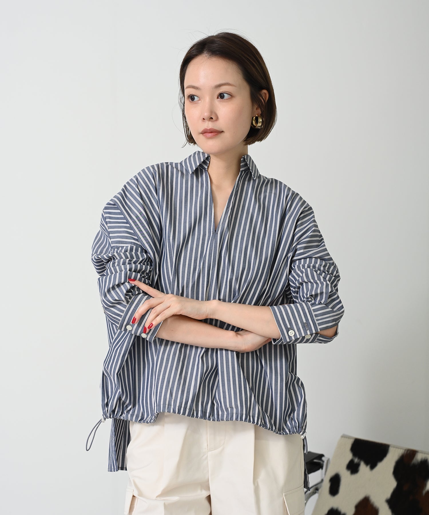 ネイビーストライプ model:H167