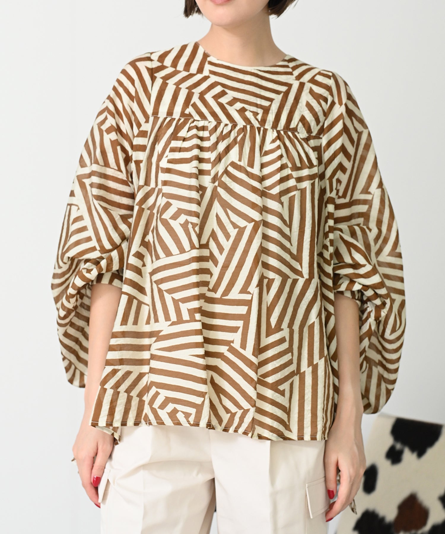 ブラウン×アイボリー model:H167